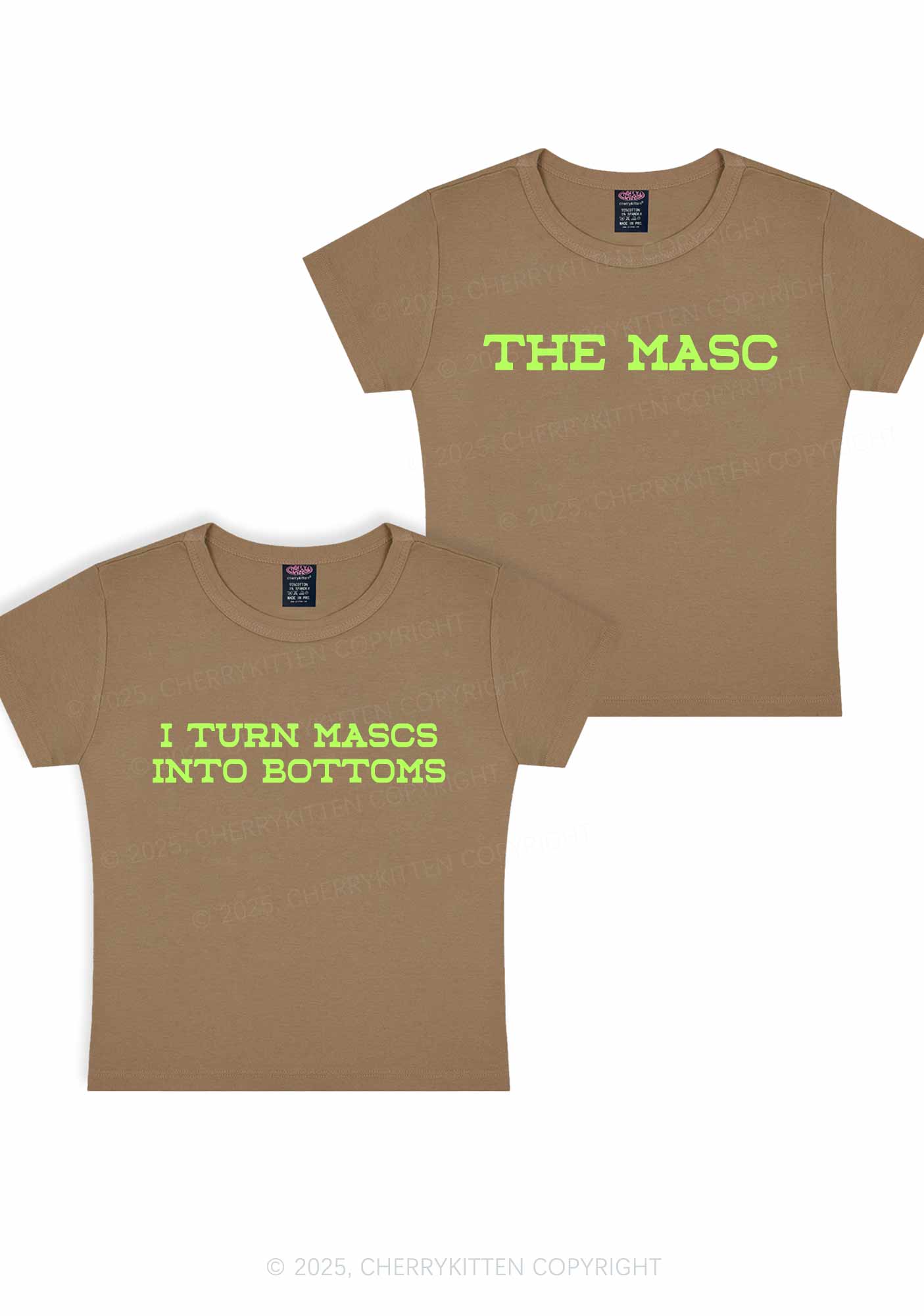 I Turn Mascs Into Bottoms Pride Y2K Valentine's Day Baby Tee Cherrykitten - Image 9