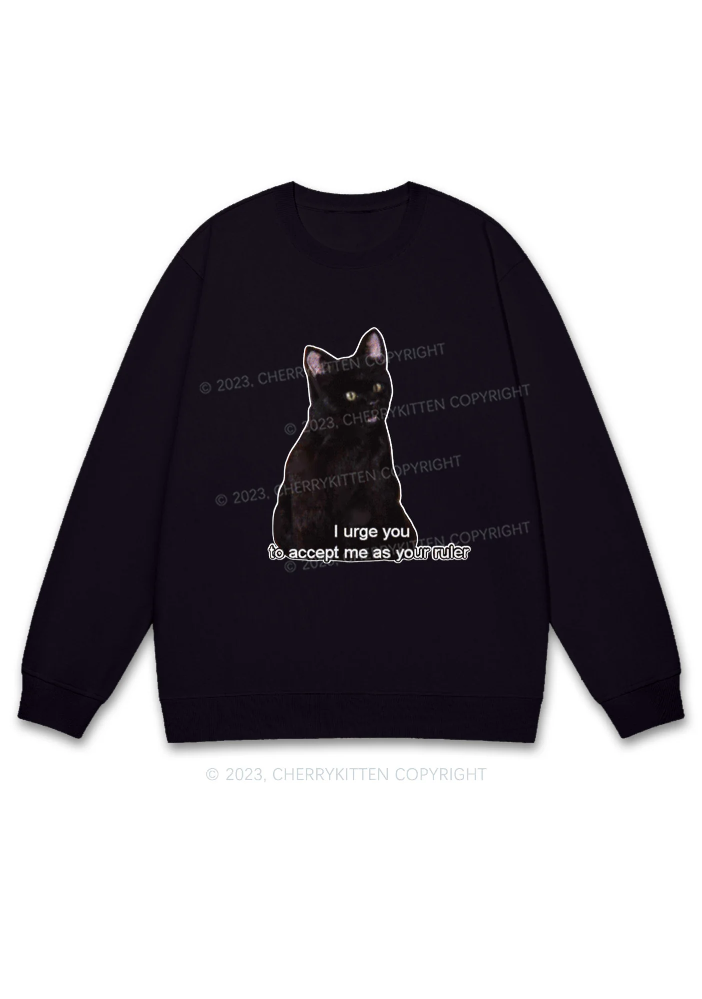 I Urge You To Accept Me As Your Ruler Halloween Y2K Sweatshirt Cherrykitten - Image 4