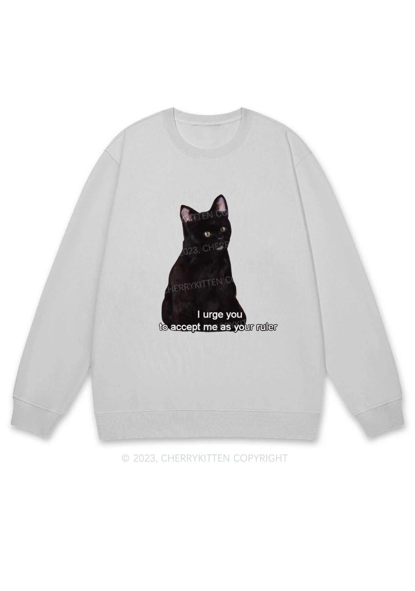 I Urge You To Accept Me As Your Ruler Halloween Y2K Sweatshirt Cherrykitten - Image 5