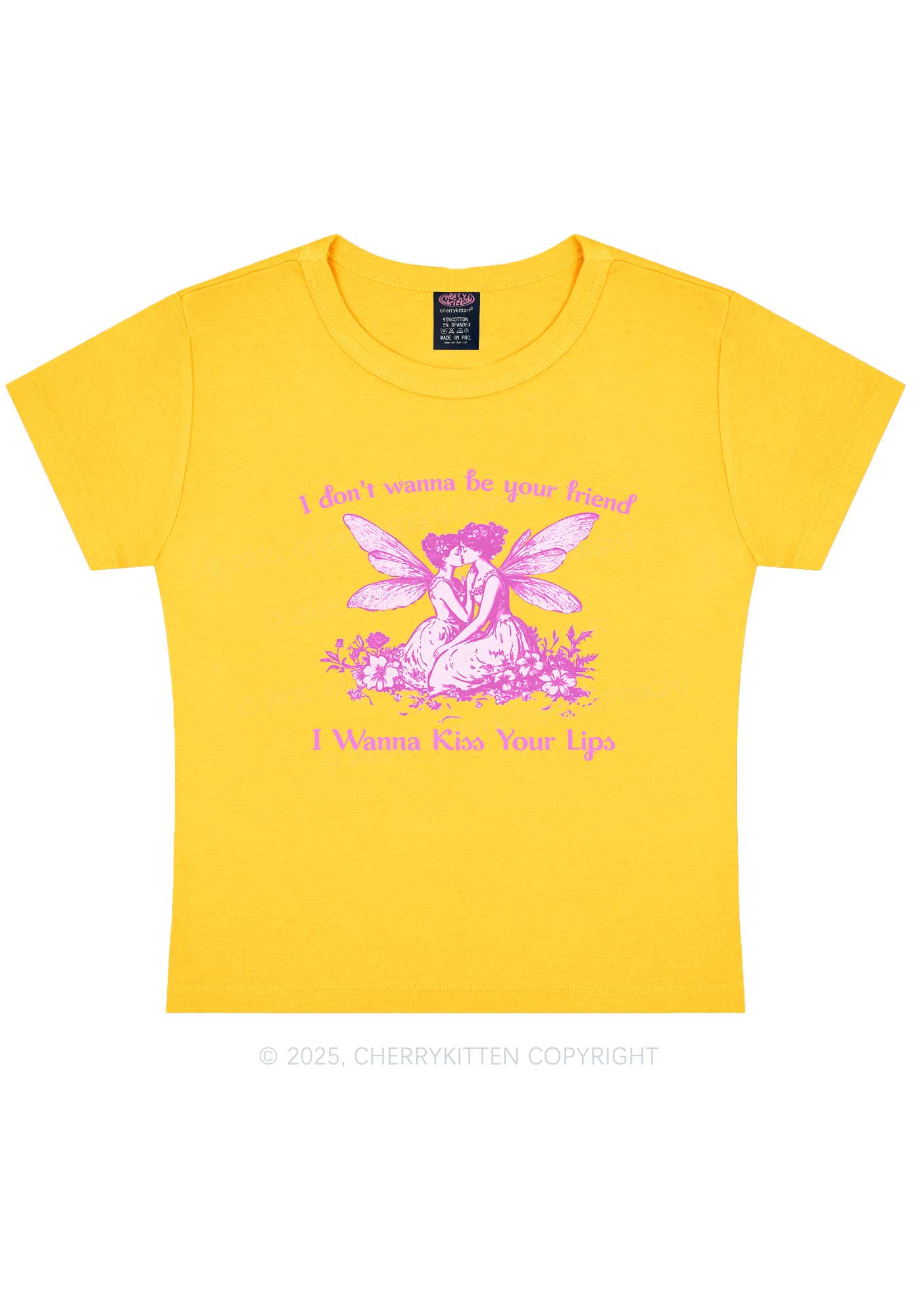 I Wanna Kiss Your Lips Pride Y2K Baby Tee Cherrykitten - Image 7