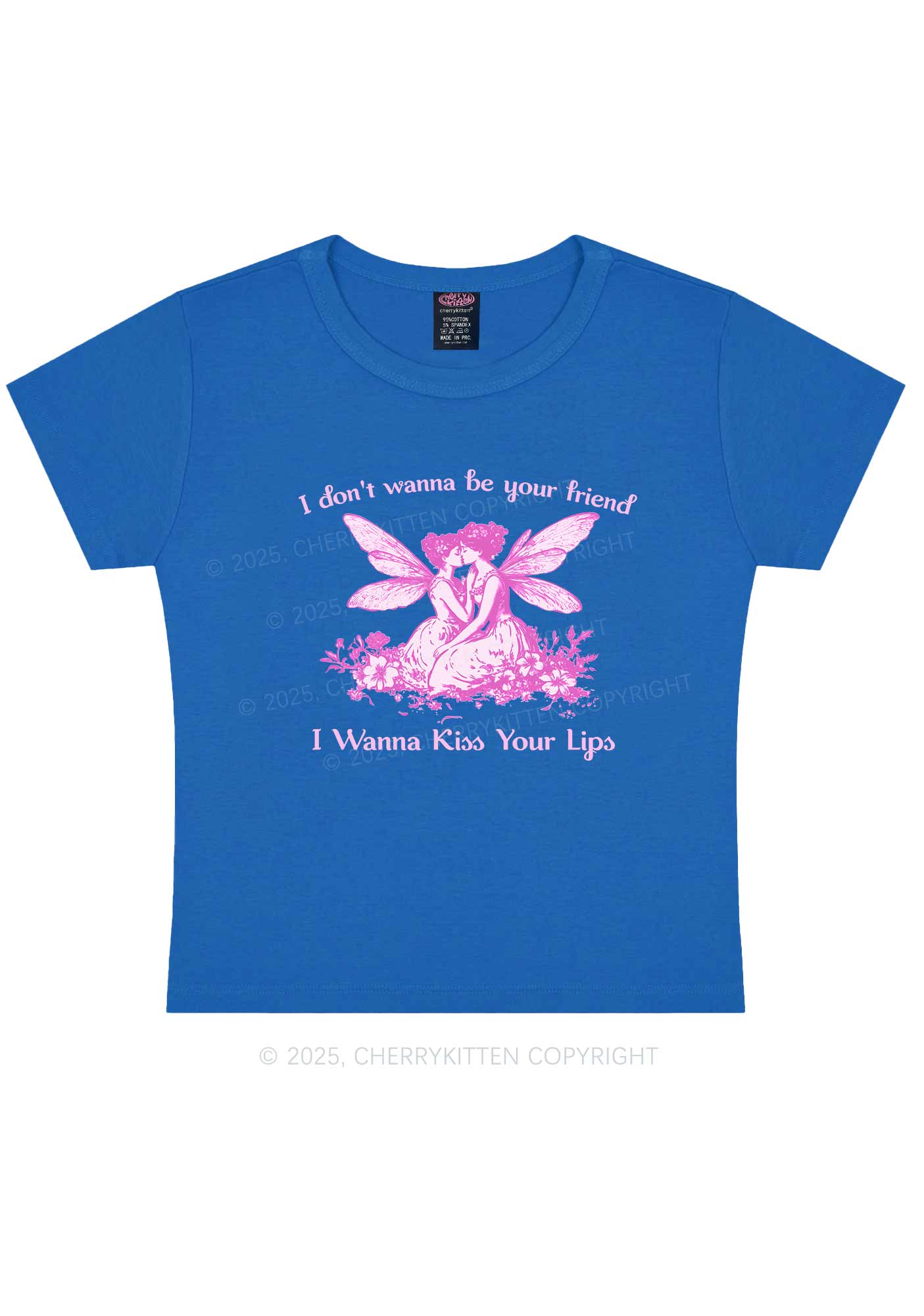 I Wanna Kiss Your Lips Pride Y2K Baby Tee Cherrykitten - Image 9