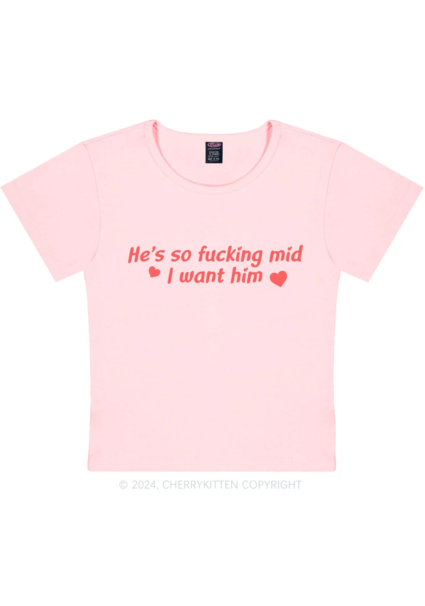 I Want Him Y2K Baby Tee Cherrykitten - Image 10