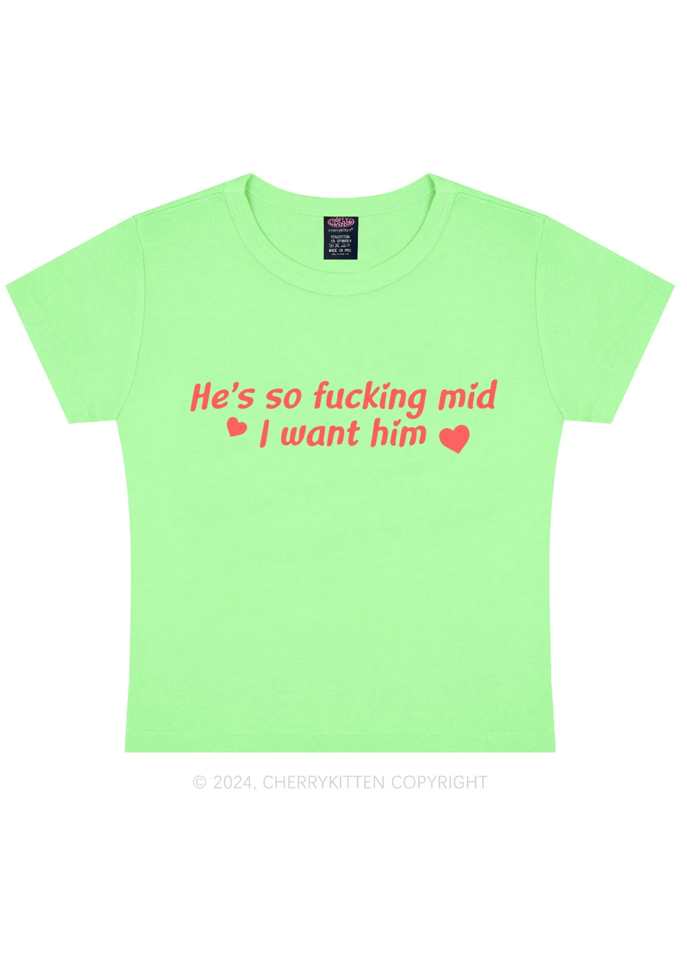 I Want Him Y2K Baby Tee Cherrykitten - Image 11