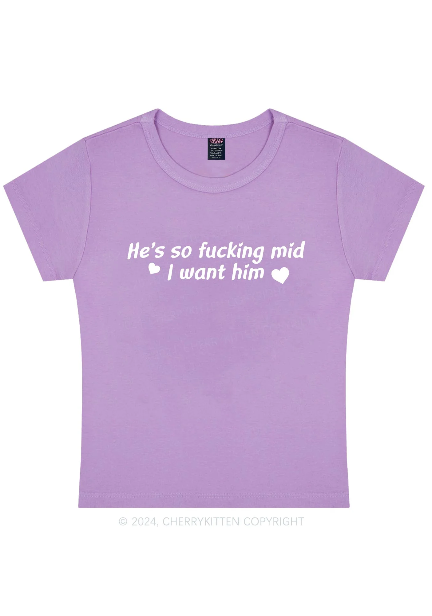 I Want Him Y2K Baby Tee Cherrykitten - Image 5