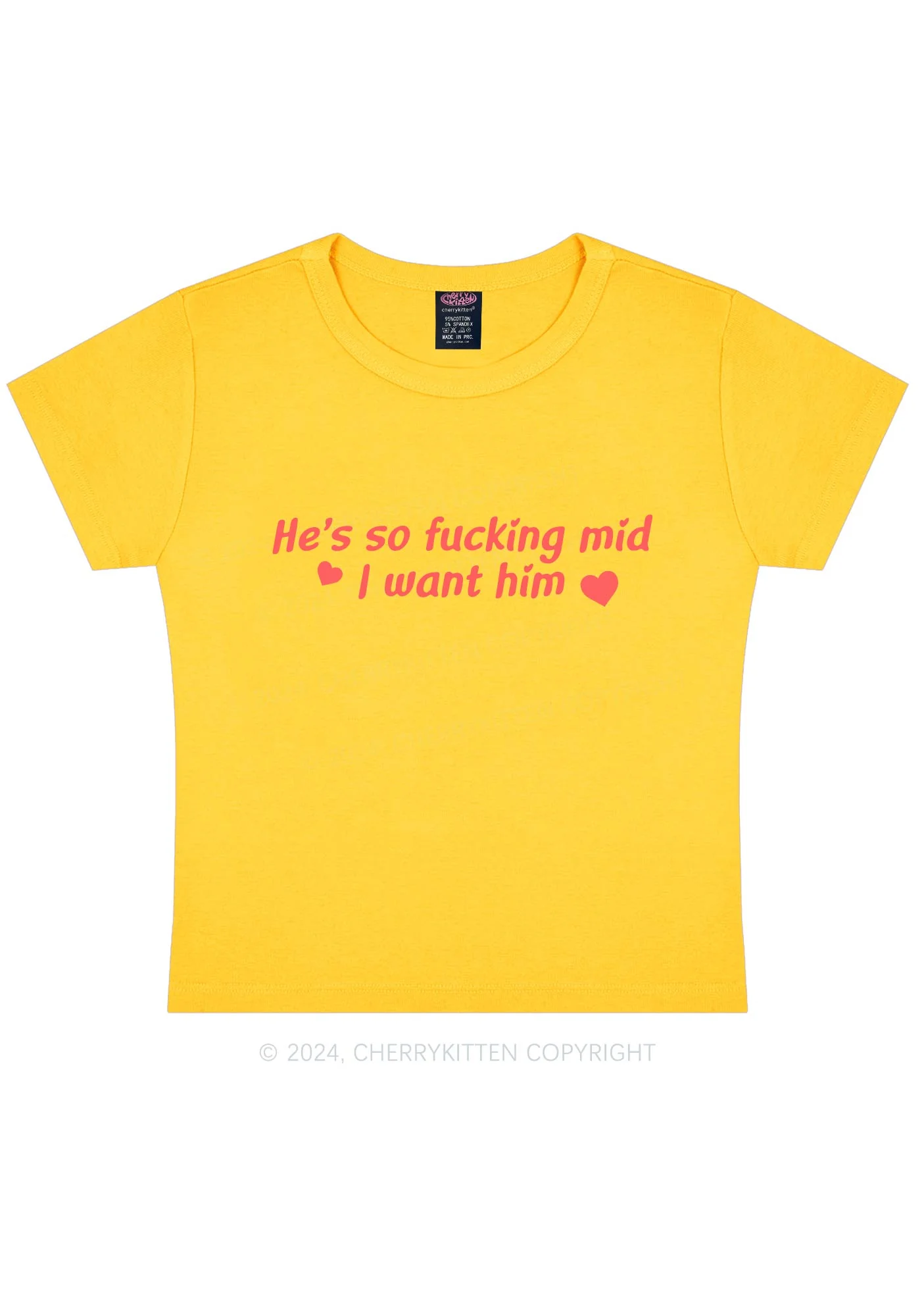 I Want Him Y2K Baby Tee Cherrykitten - Image 7