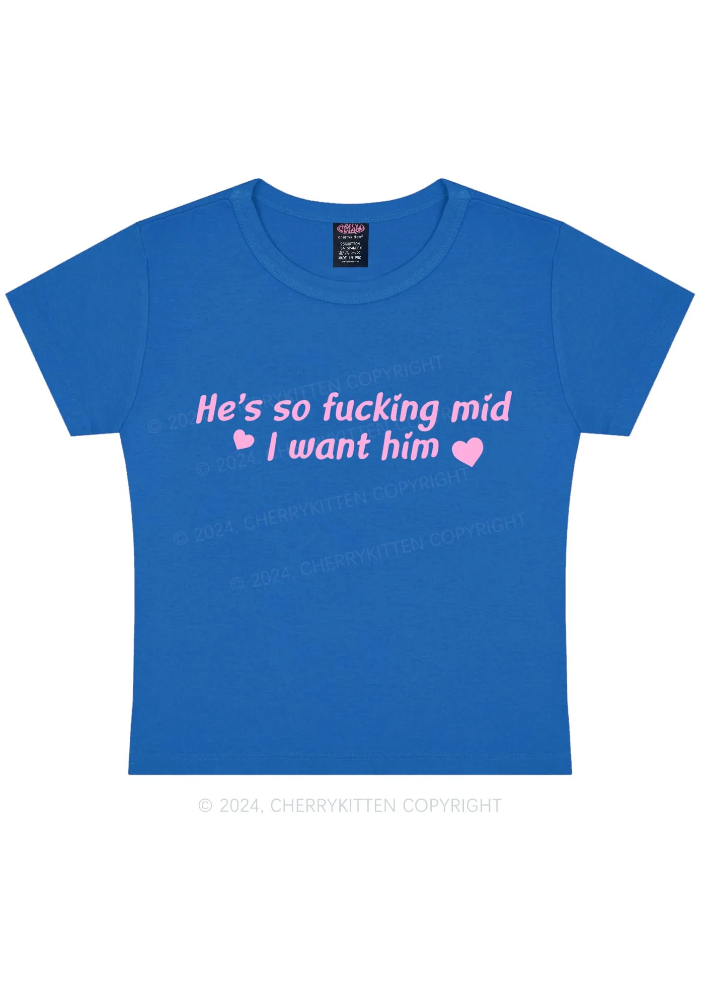 I Want Him Y2K Baby Tee Cherrykitten - Image 8