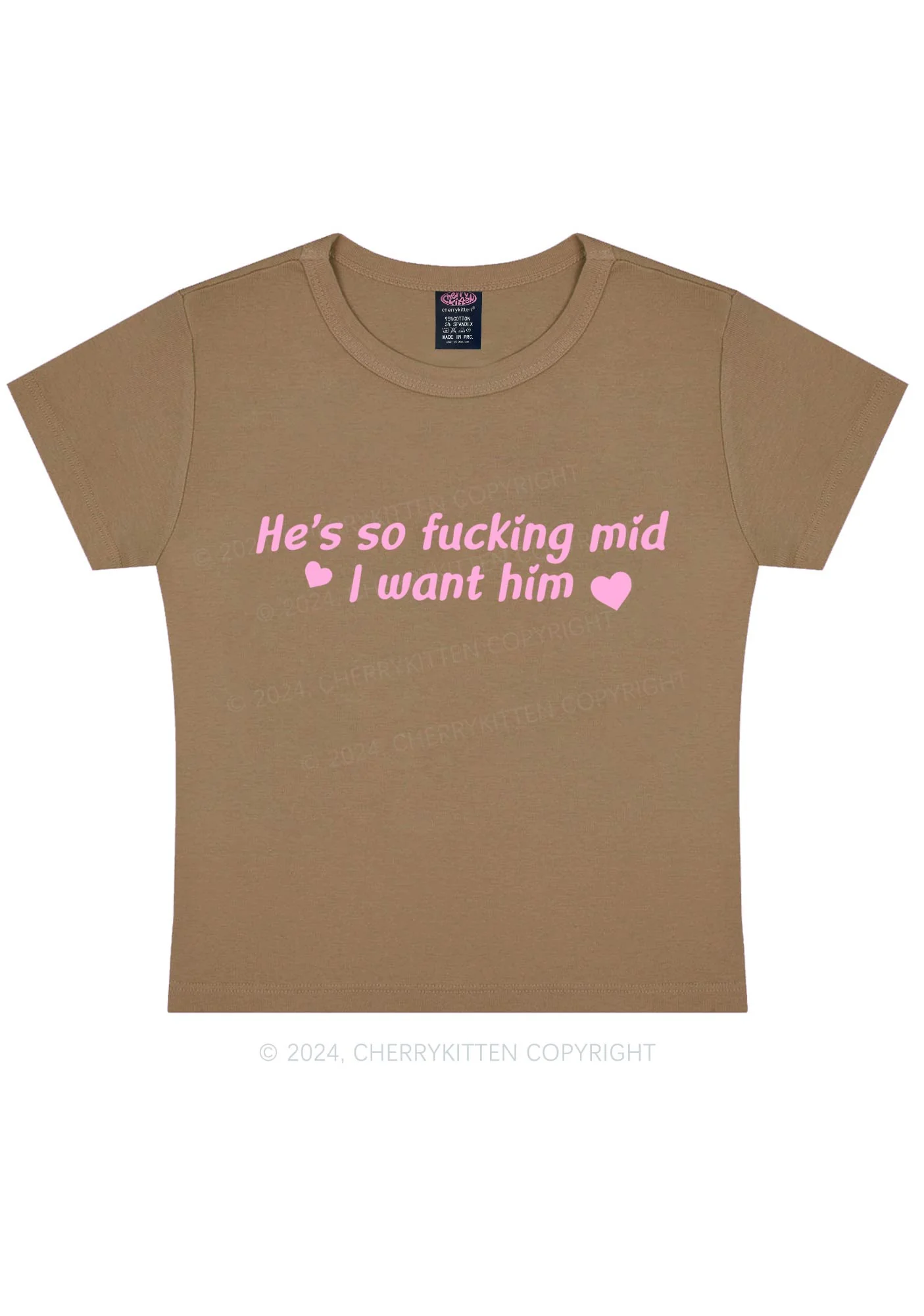 I Want Him Y2K Baby Tee Cherrykitten - Image 9