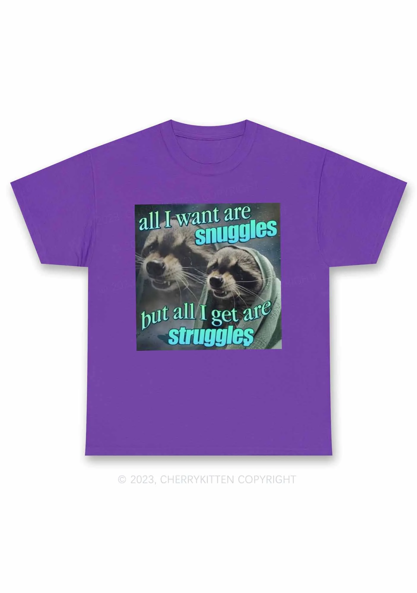 I Want Snuggles Y2K Chunky Shirt Cherrykitten - Image 3