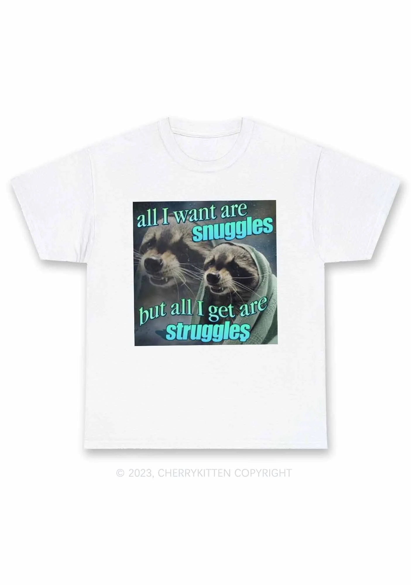 I Want Snuggles Y2K Chunky Shirt Cherrykitten - Image 4