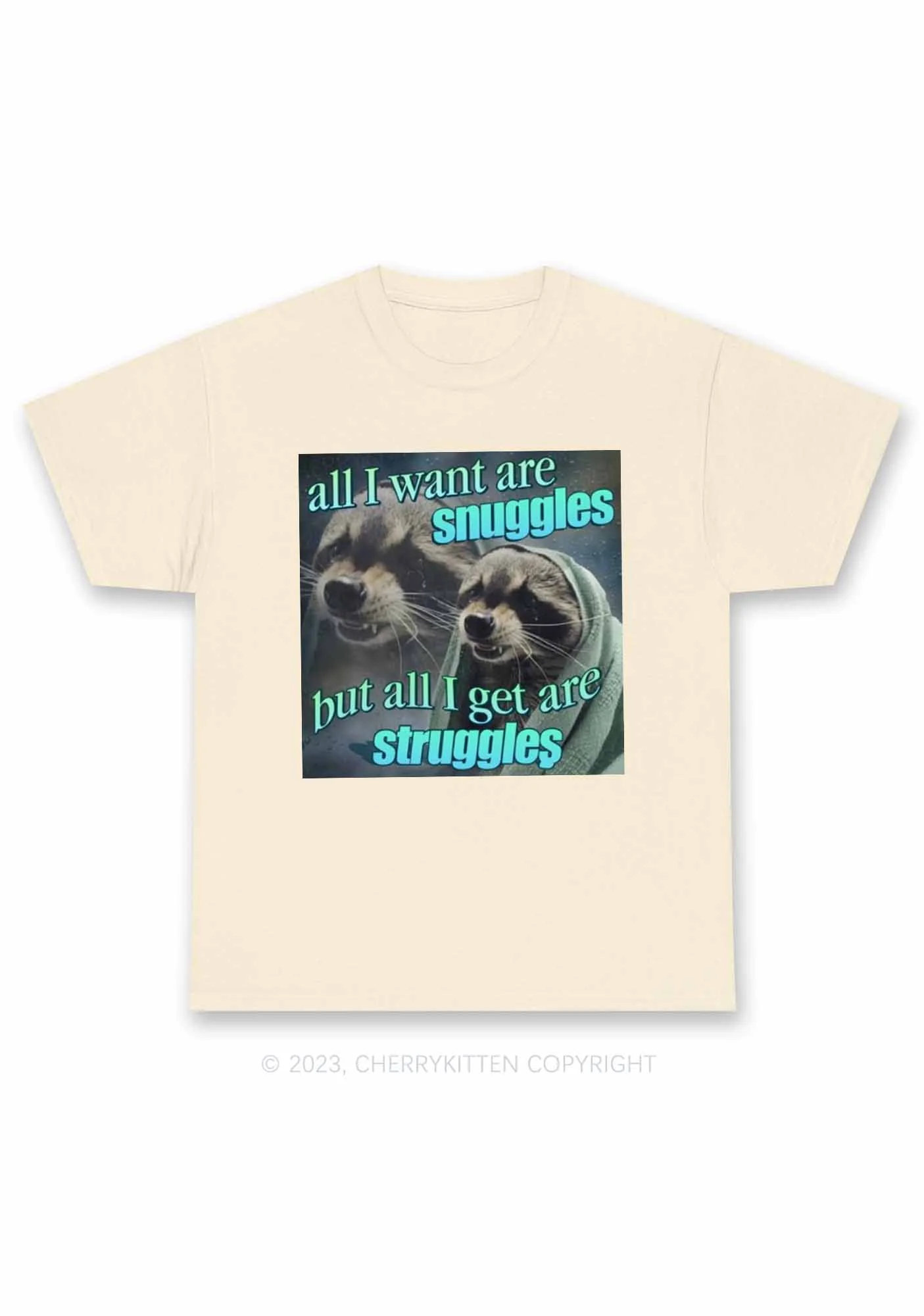 I Want Snuggles Y2K Chunky Shirt Cherrykitten - Image 5