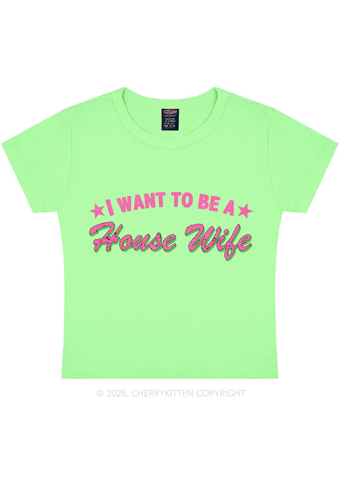 I Want To Be House Wife Y2K Baby Tee Cherrykitten - Image 12