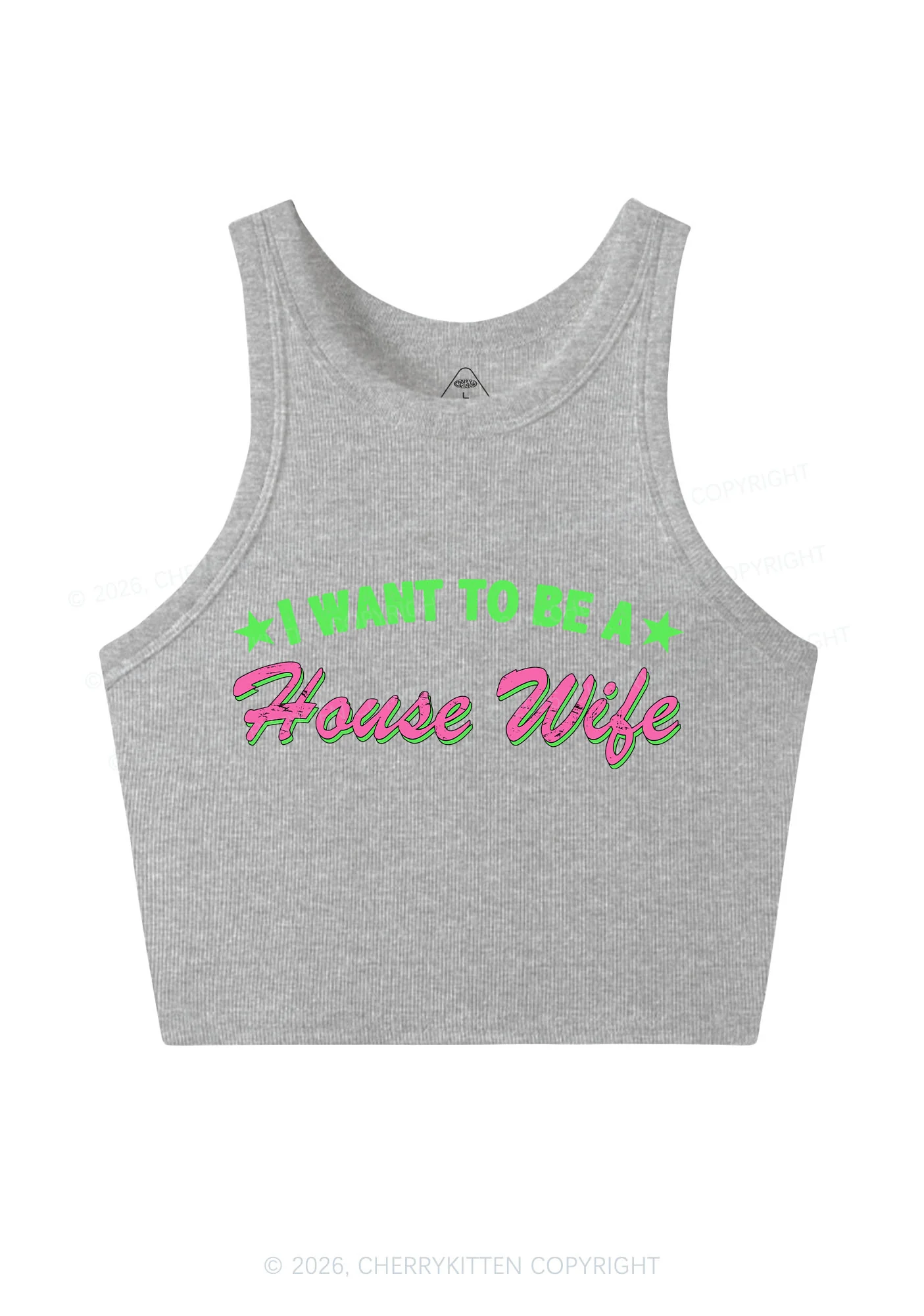 I Want To Be House Wife Y2K Crop Tank Top Cherrykitten - Image 11