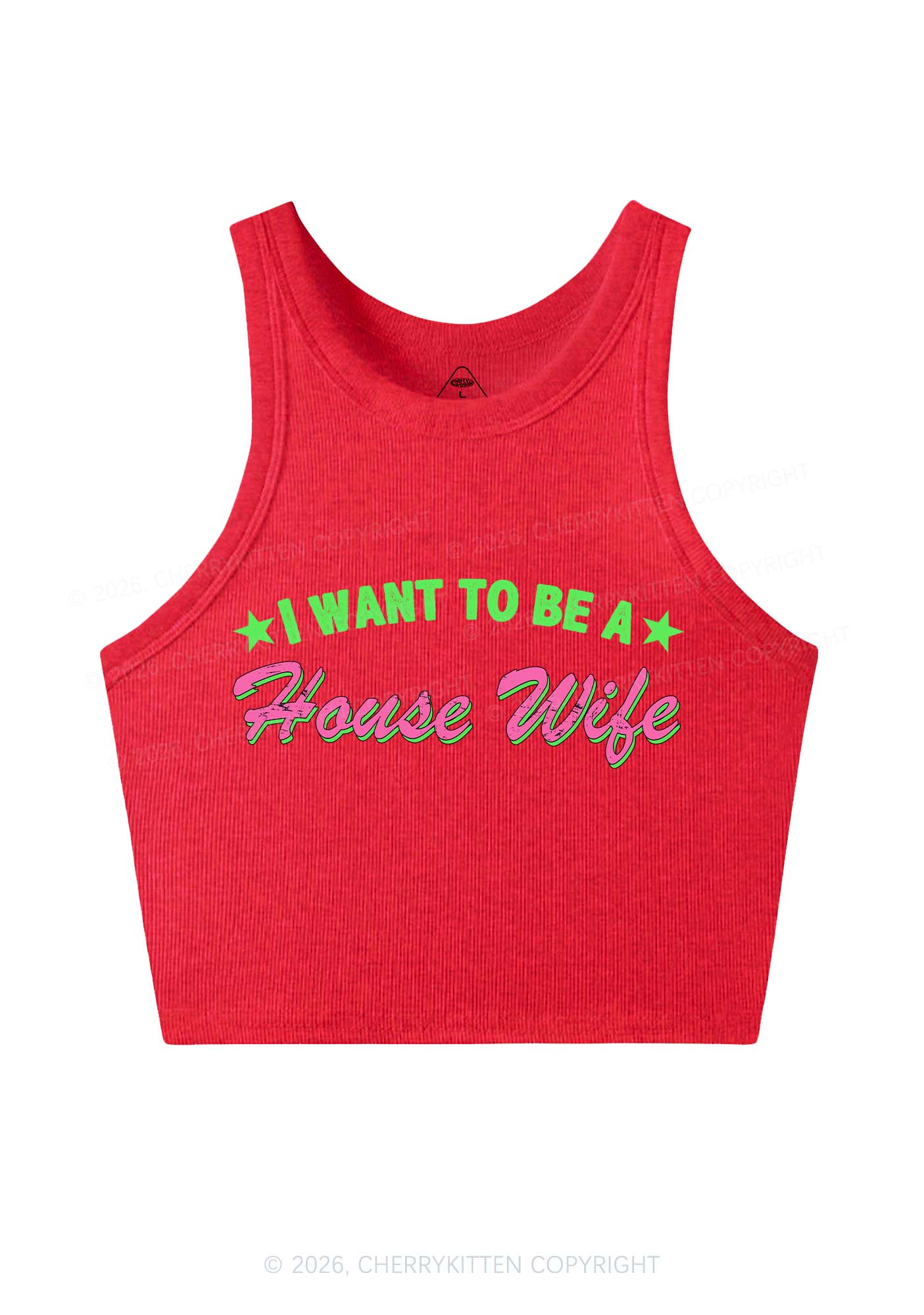 I Want To Be House Wife Y2K Crop Tank Top Cherrykitten - Image 12