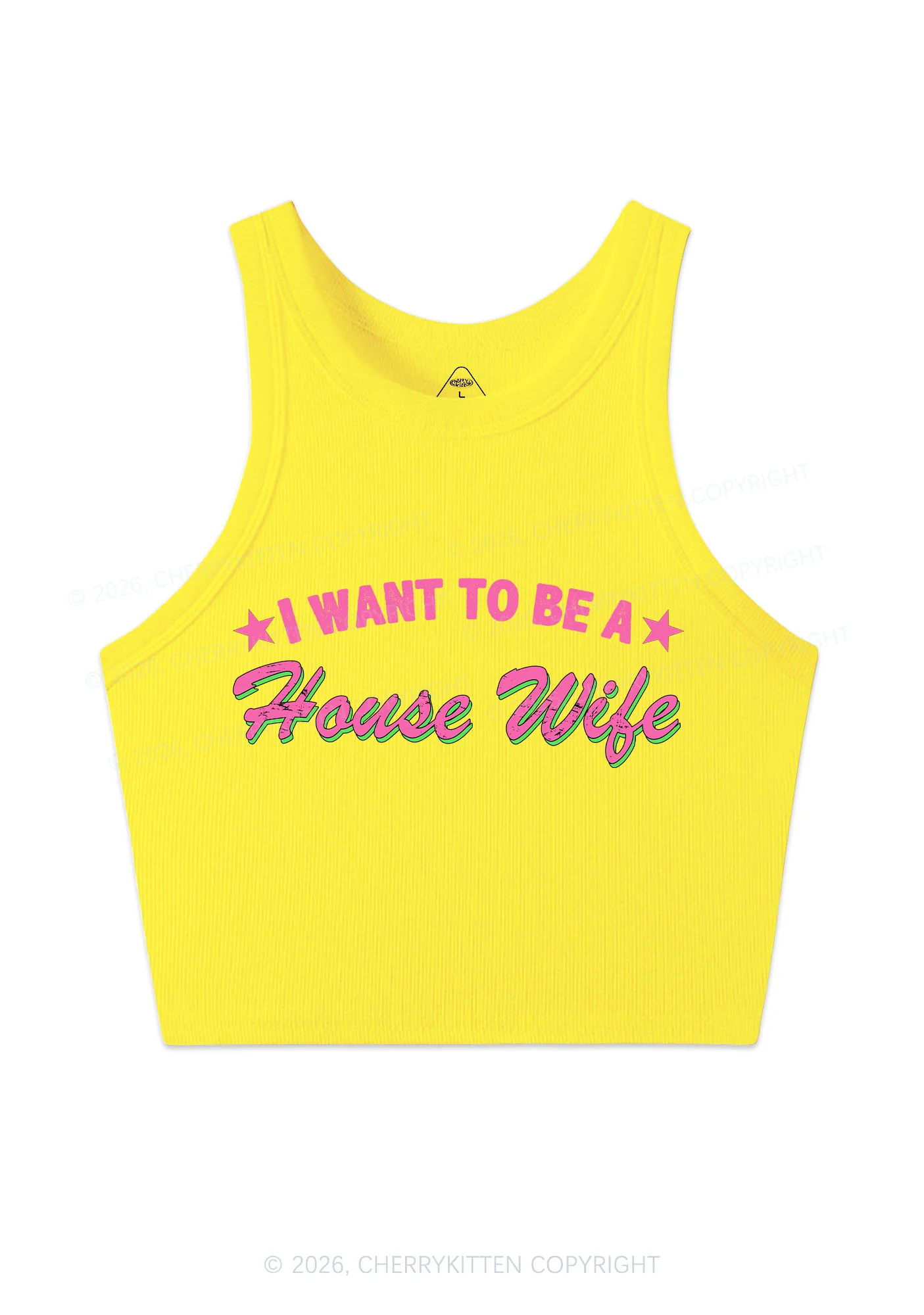 I Want To Be House Wife Y2K Crop Tank Top Cherrykitten - Image 5