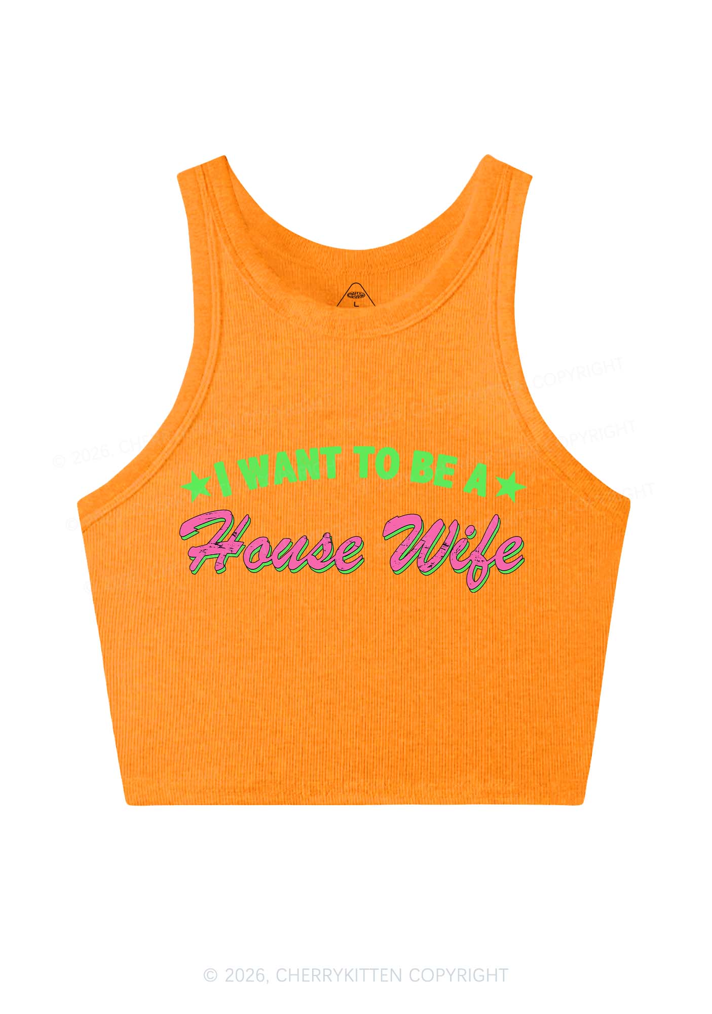 I Want To Be House Wife Y2K Crop Tank Top Cherrykitten - Image 9