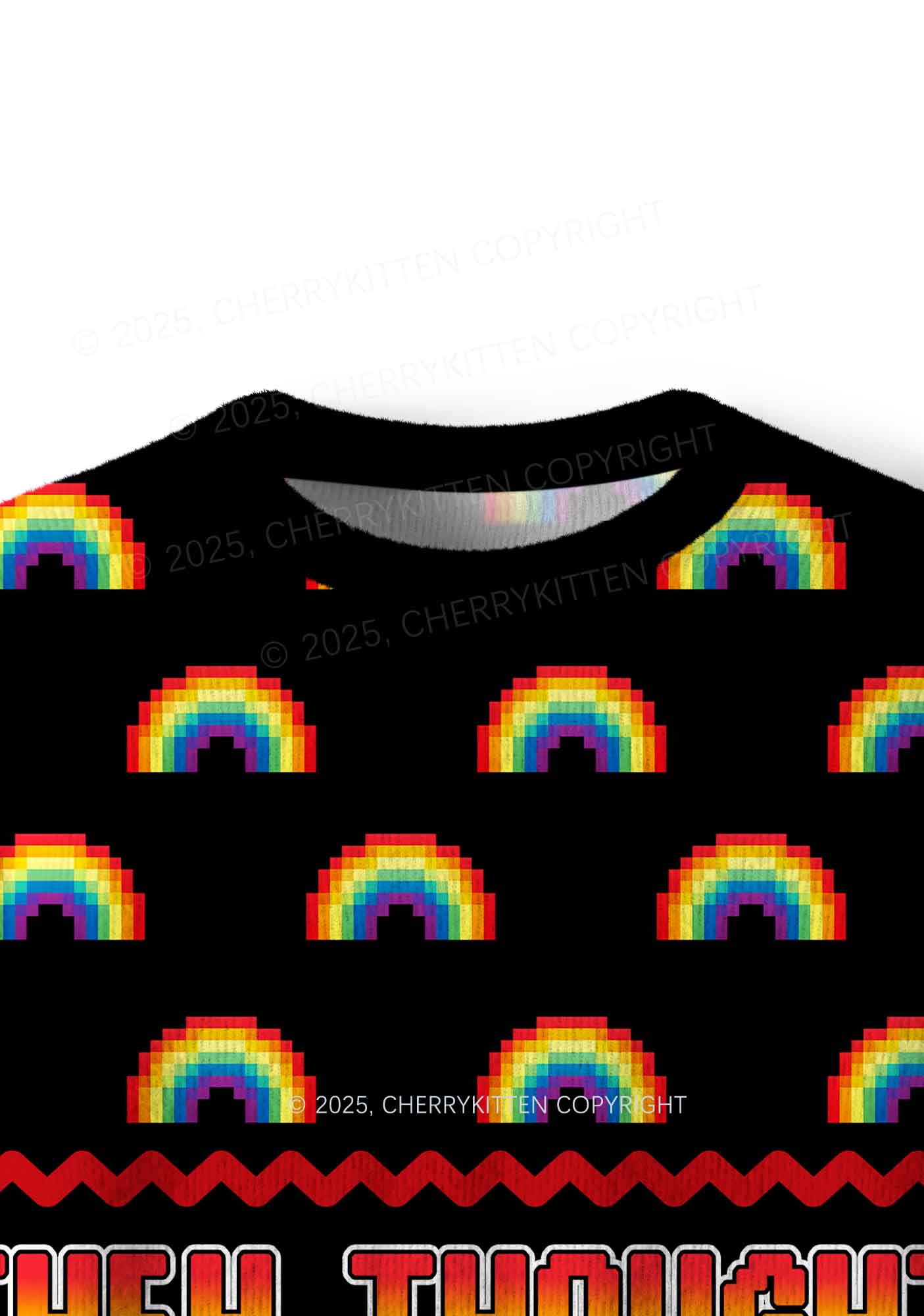 I Was Gay Pride Y2K Christmas Knit Sweatshirt Cherrykitten - Image 5