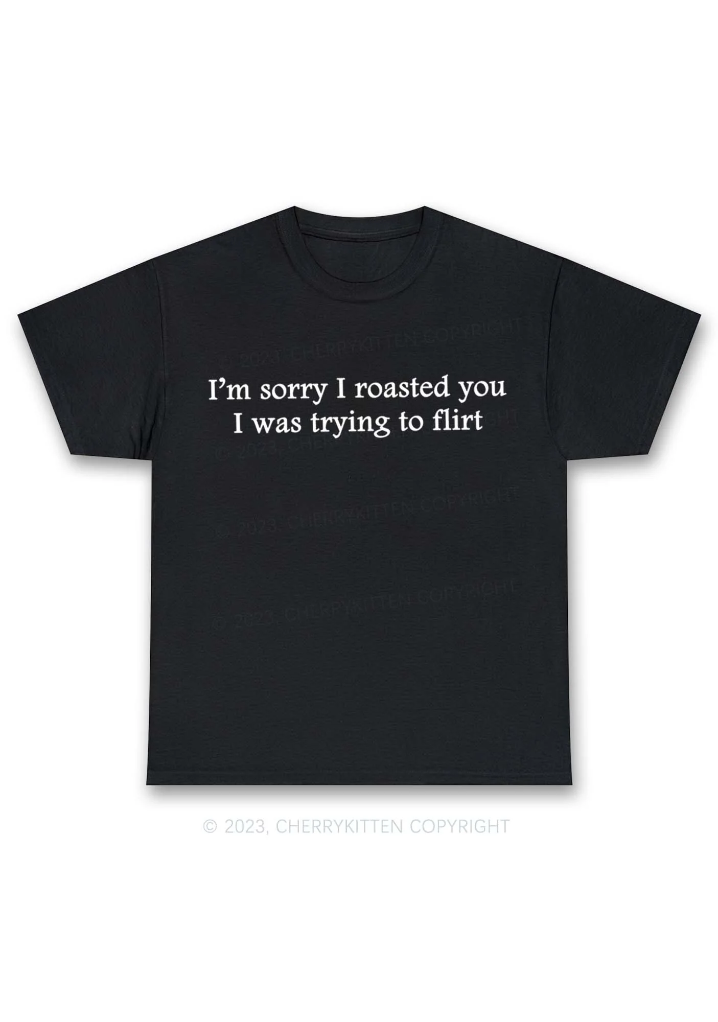 I Was Trying To Flirt Y2K Chunky Shirt Cherrykitten - Image 3