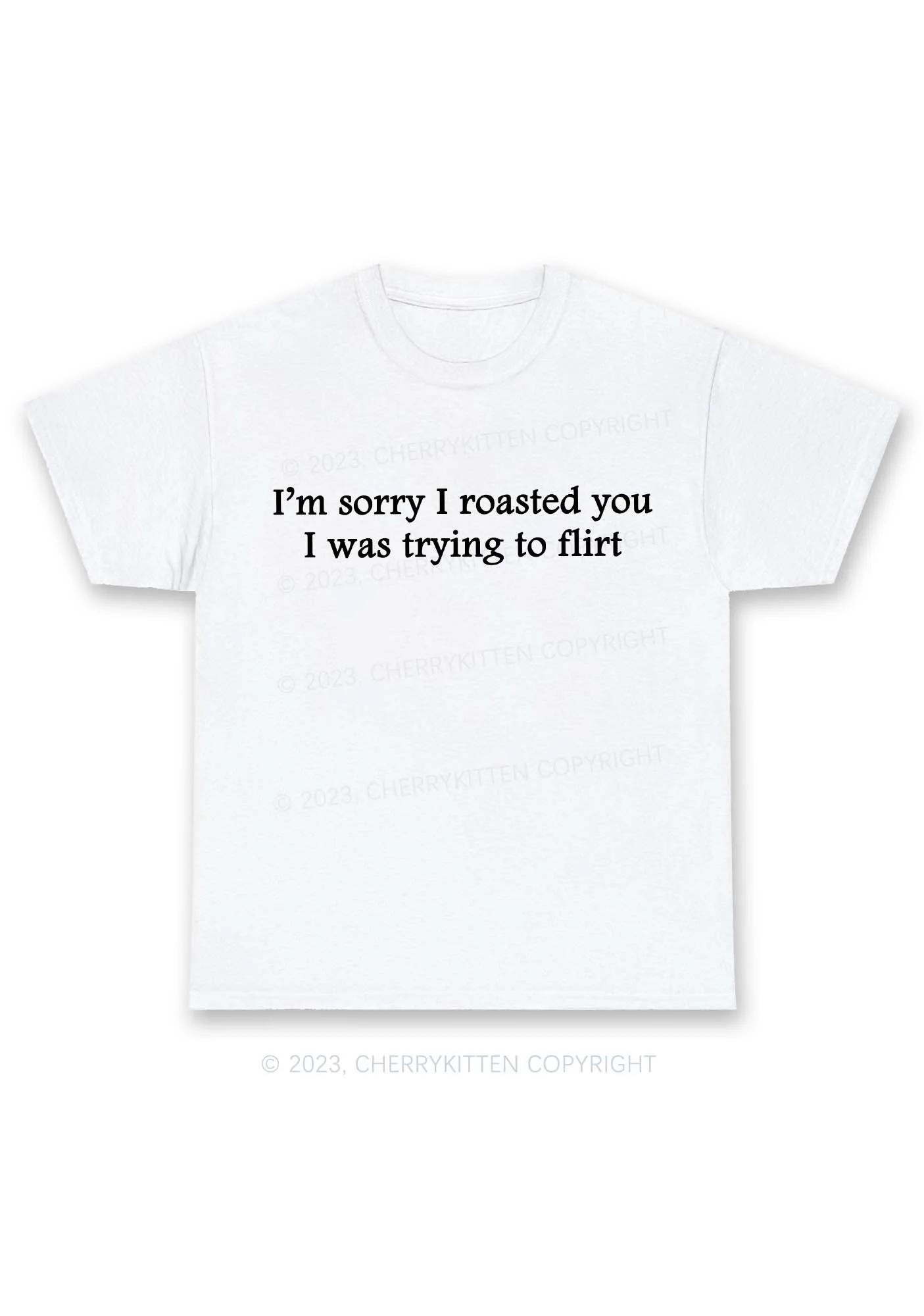 I Was Trying To Flirt Y2K Chunky Shirt Cherrykitten - Image 4