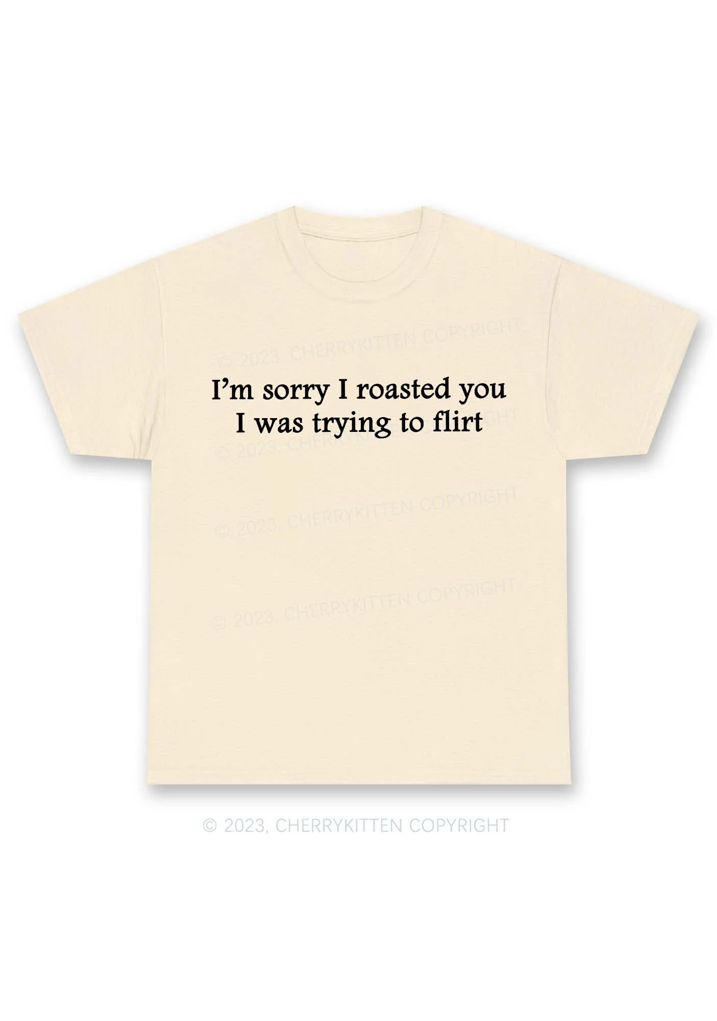 I Was Trying To Flirt Y2K Chunky Shirt Cherrykitten - Image 5