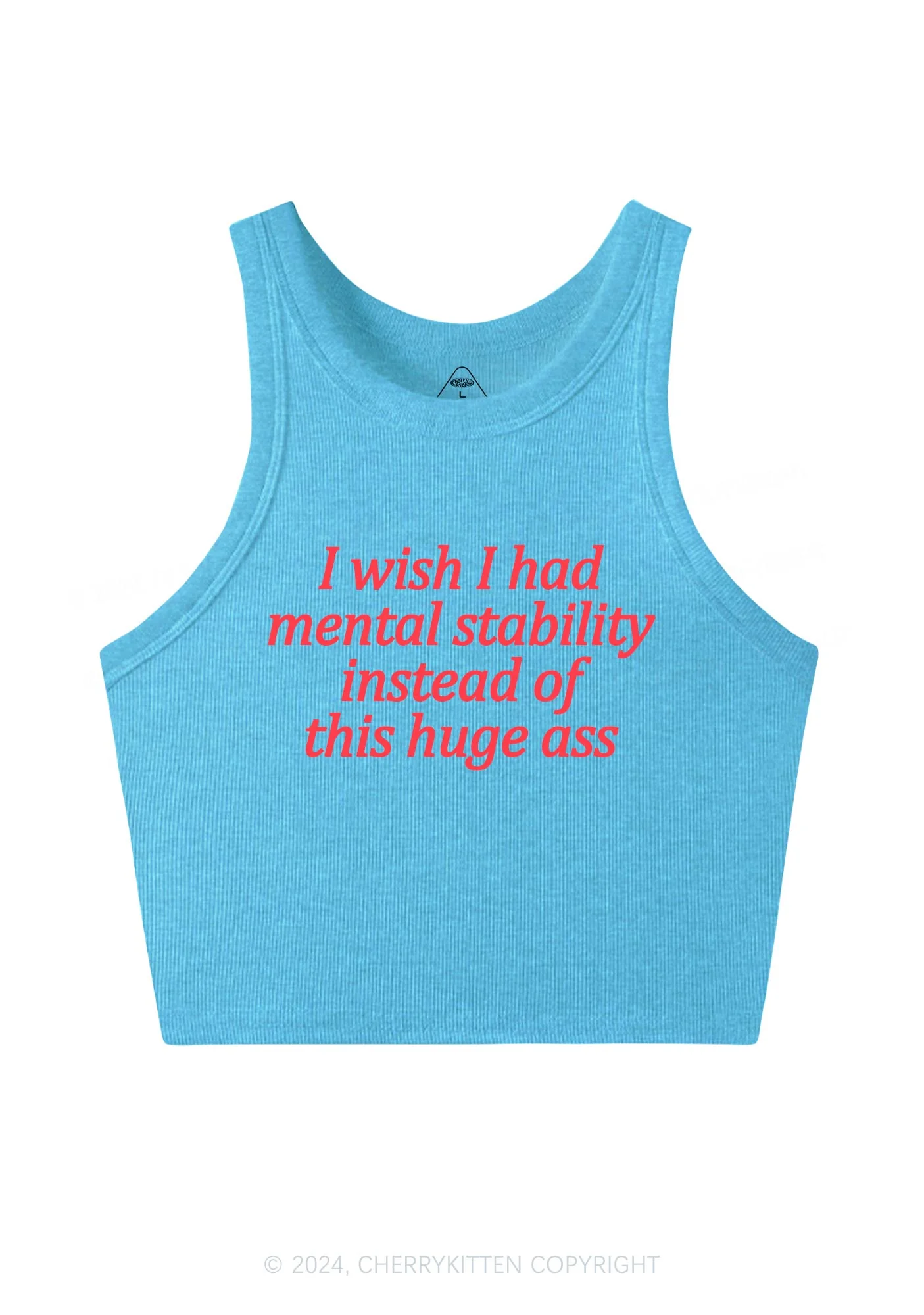 I Wish Mental Stability Y2K Crop Tank Top Cherrykitten - Image 5