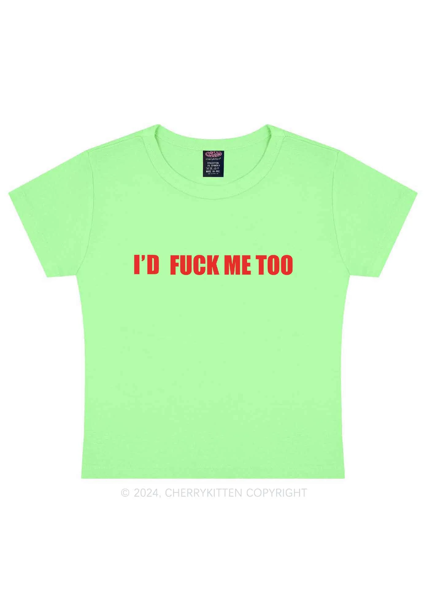 I'd Fxxk Me Too Y2K Baby Tee Cherrykitten - Image 12