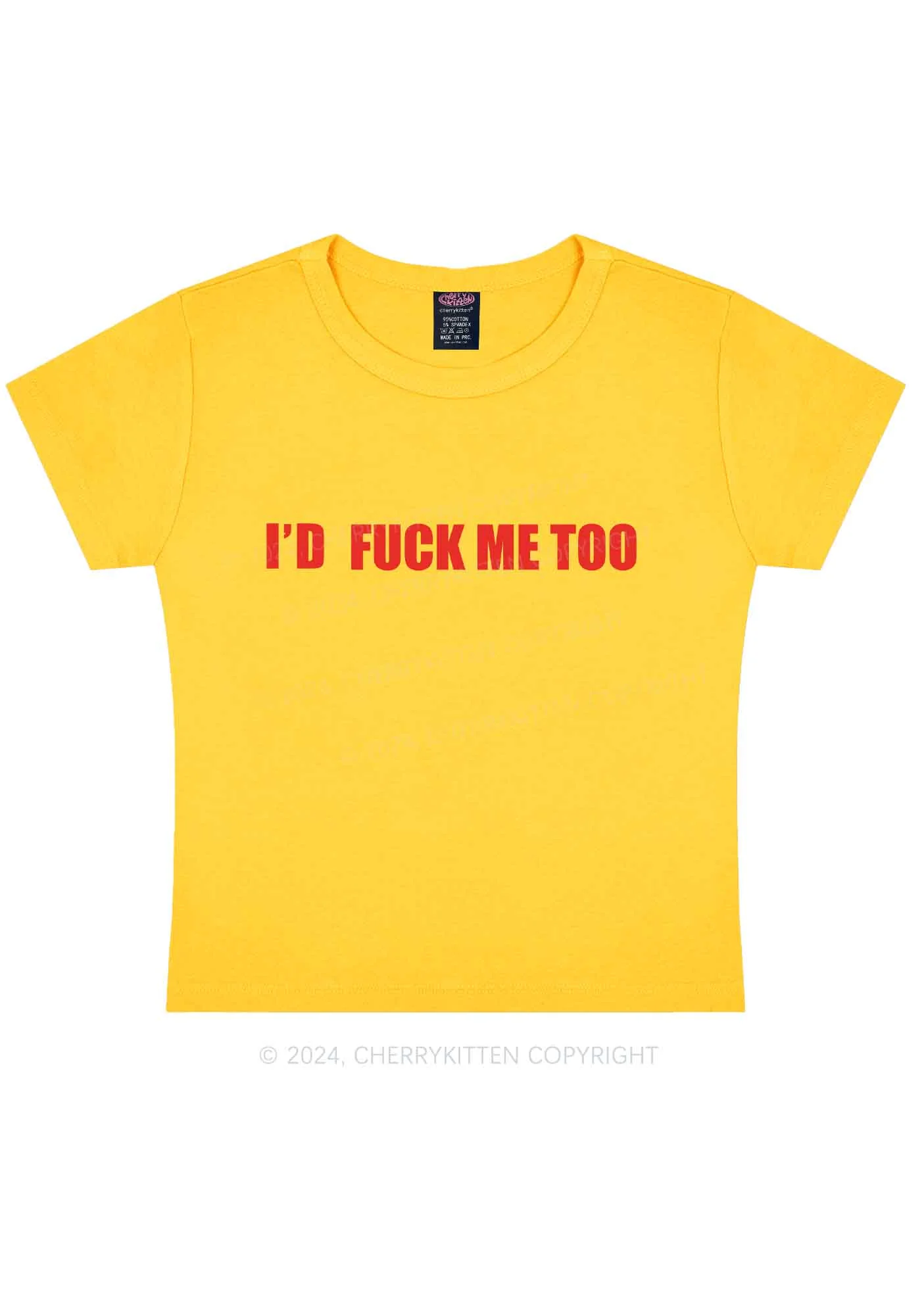 I'd Fxxk Me Too Y2K Baby Tee Cherrykitten - Image 6