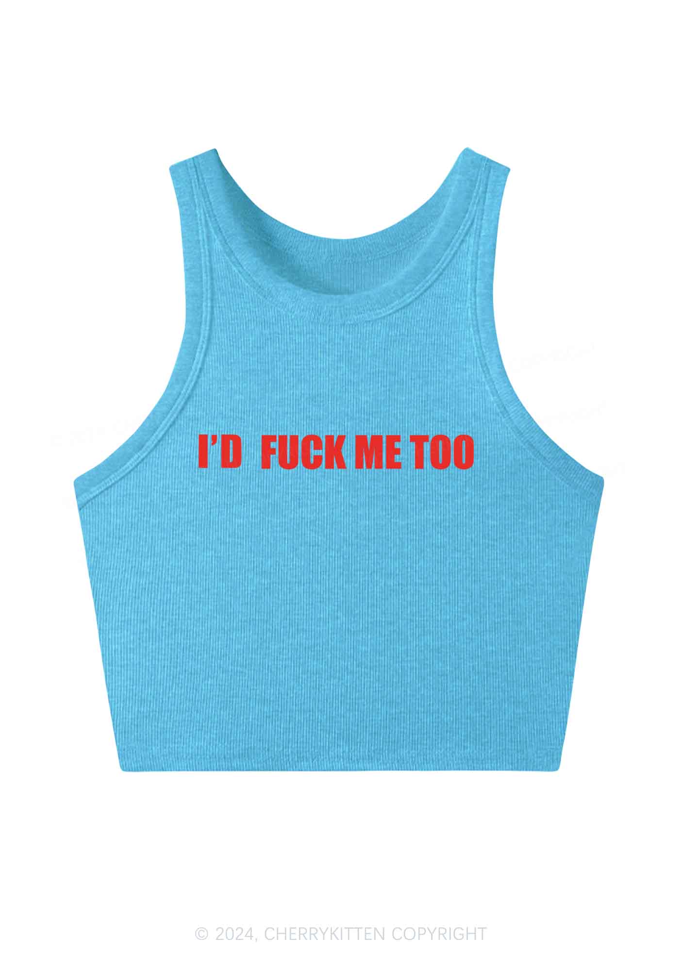 I'd Fxxk Me Too Y2K Crop Tank Top Cherrykitten - Image 5