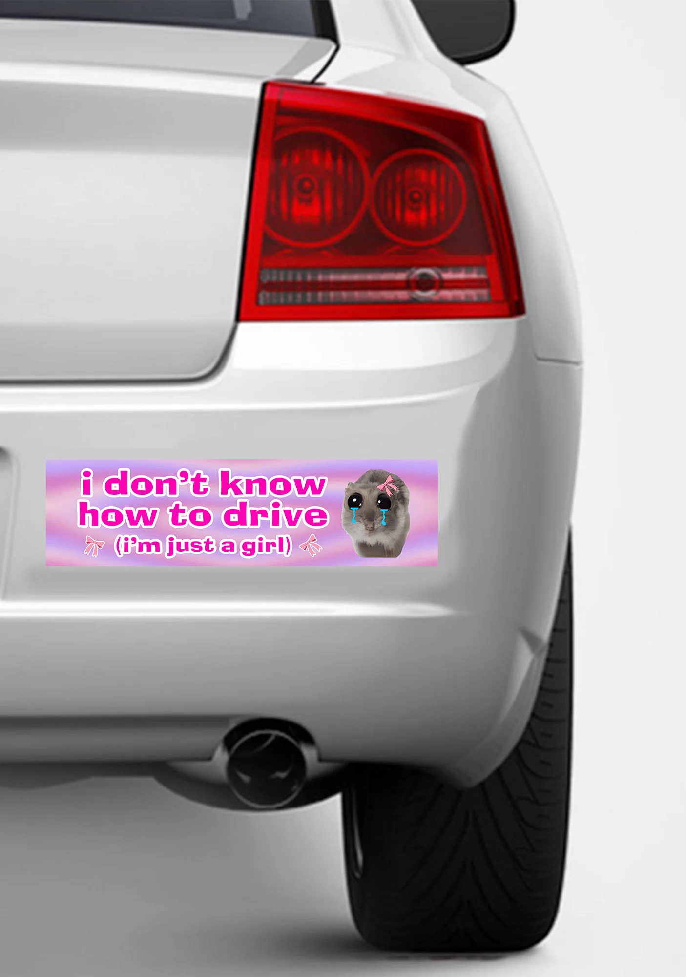 Idk How To Drive Y2K Car Bumper Magnet Cherrykitten - Image 2