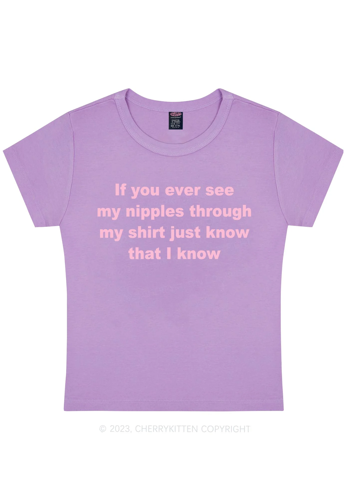 If You Ever See My Shirt Y2K Baby Tee Cherrykitten - Image 7