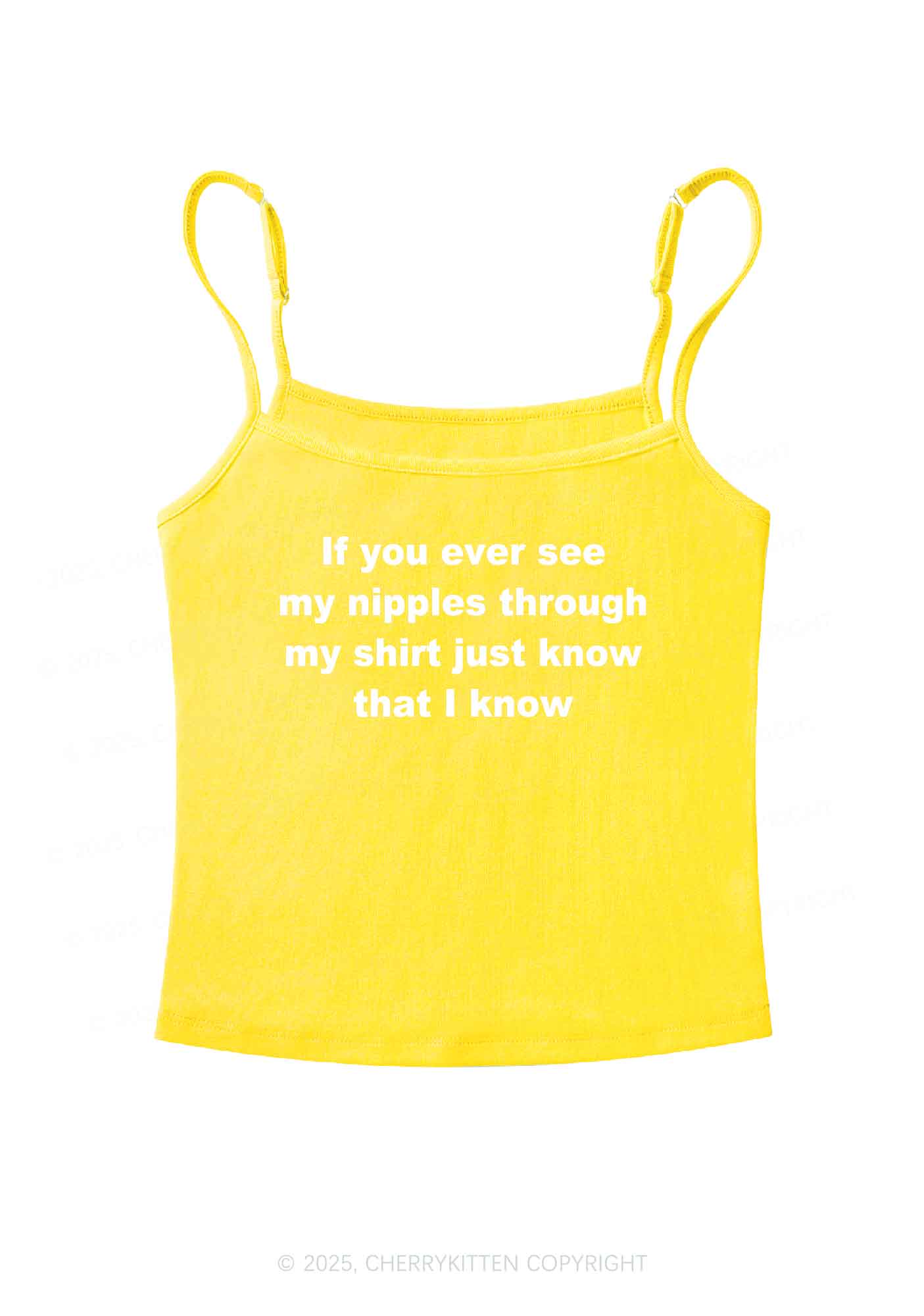 If You Ever See My Shirt Y2K Spaghetti Strap Cami Cherrykitten - Image 5