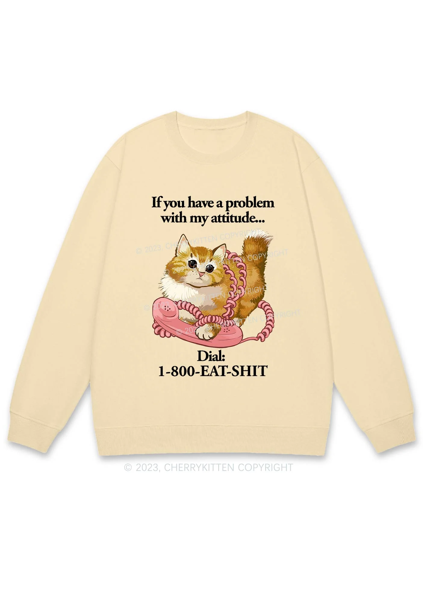 If You Have A Problem With My Attitude Y2K Sweatshirt Cherrykitten - Image 4