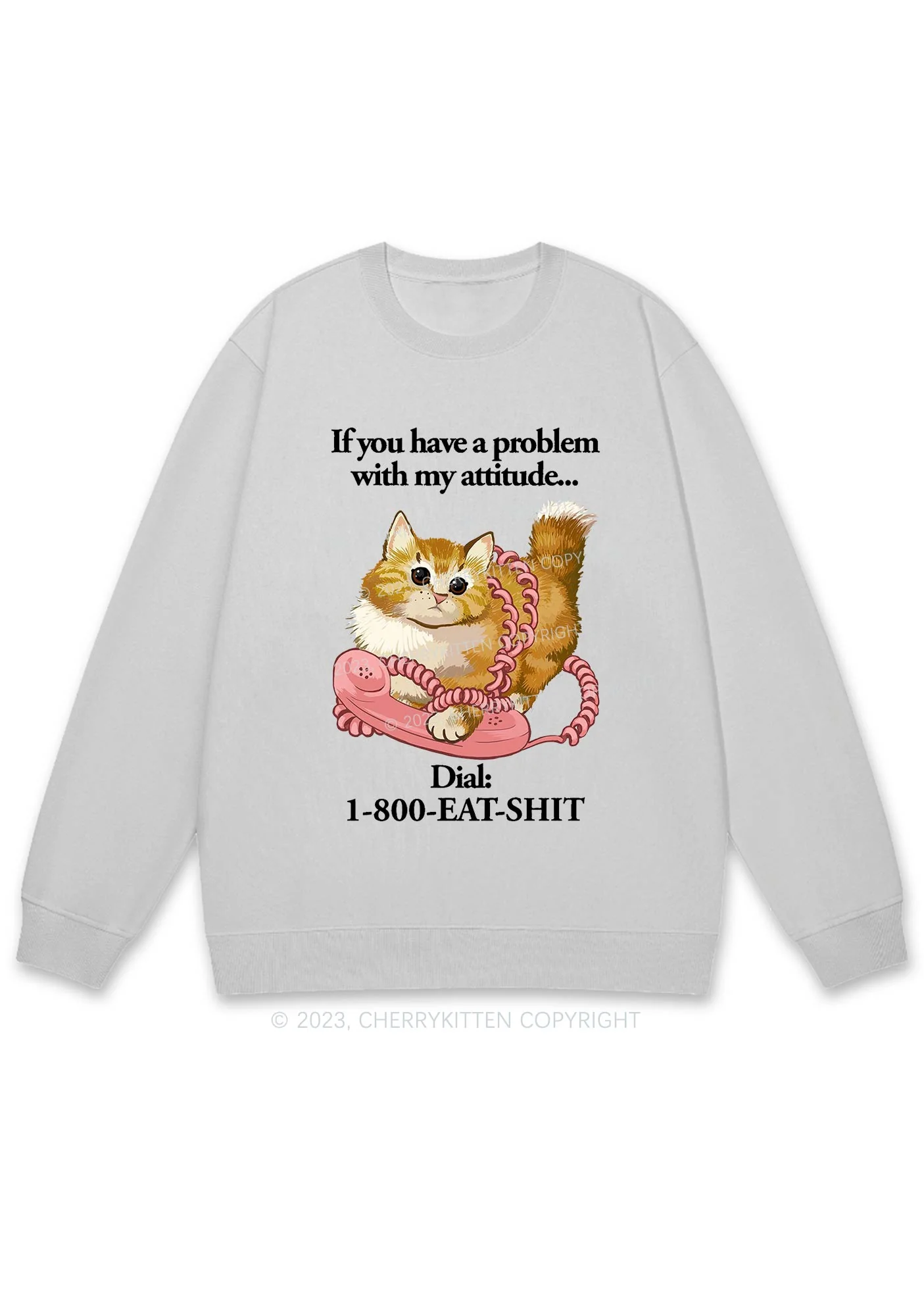 If You Have A Problem With My Attitude Y2K Sweatshirt Cherrykitten - Image 5