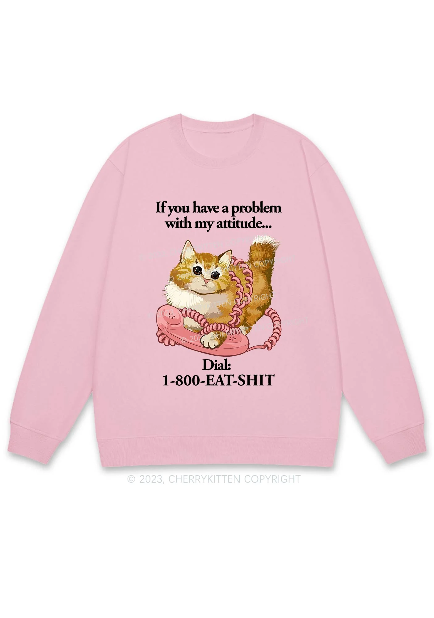 If You Have A Problem With My Attitude Y2K Sweatshirt Cherrykitten - Image 6