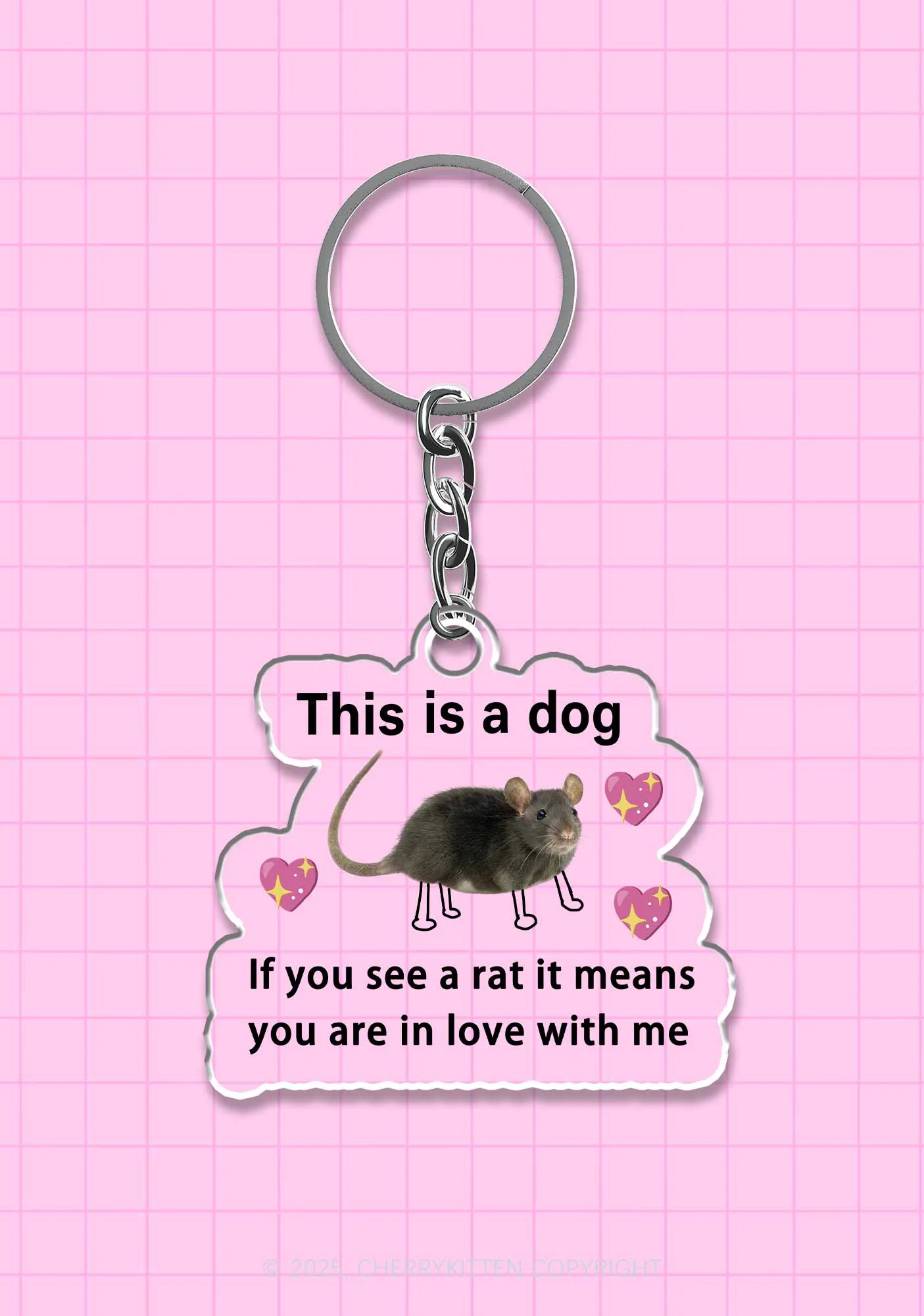 If You See Rat 1Pc Y2K Keychain Cherrykitten
