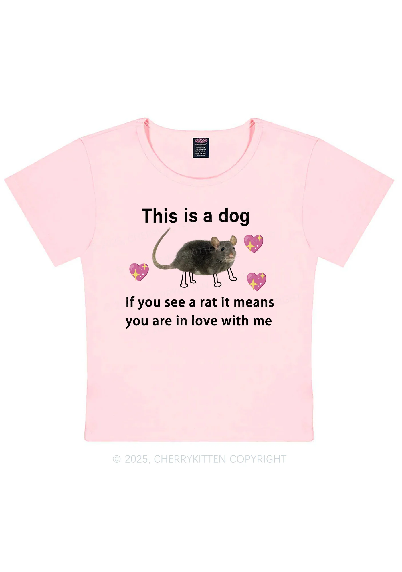 If You See Rat Y2K Baby Tee Cherrykitten - Image 12
