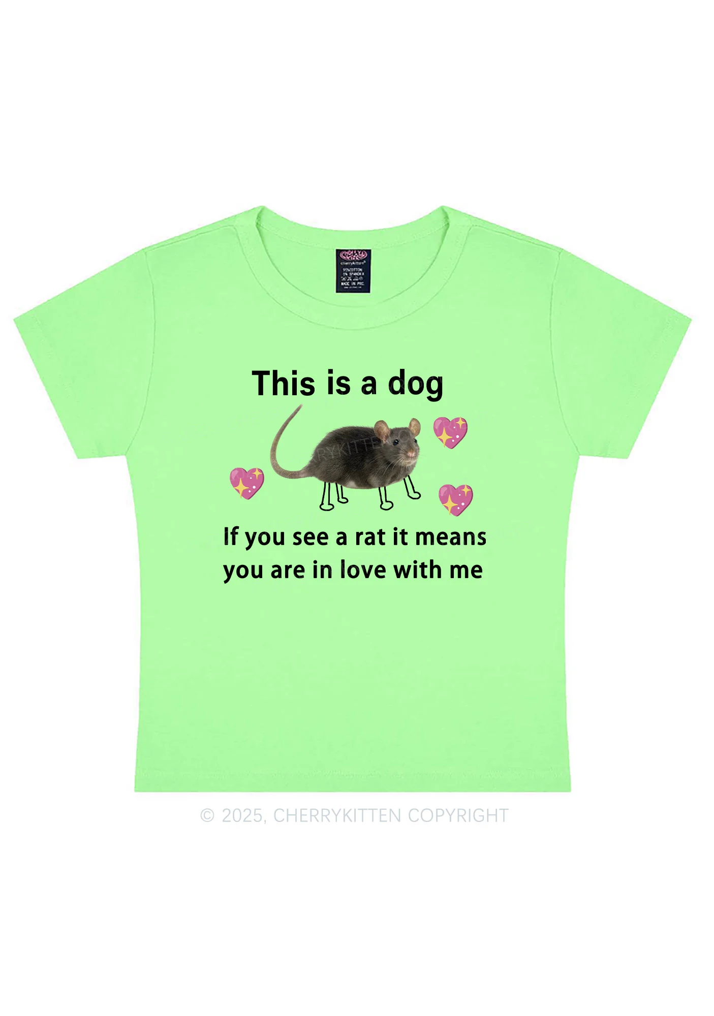 If You See Rat Y2K Baby Tee Cherrykitten - Image 13