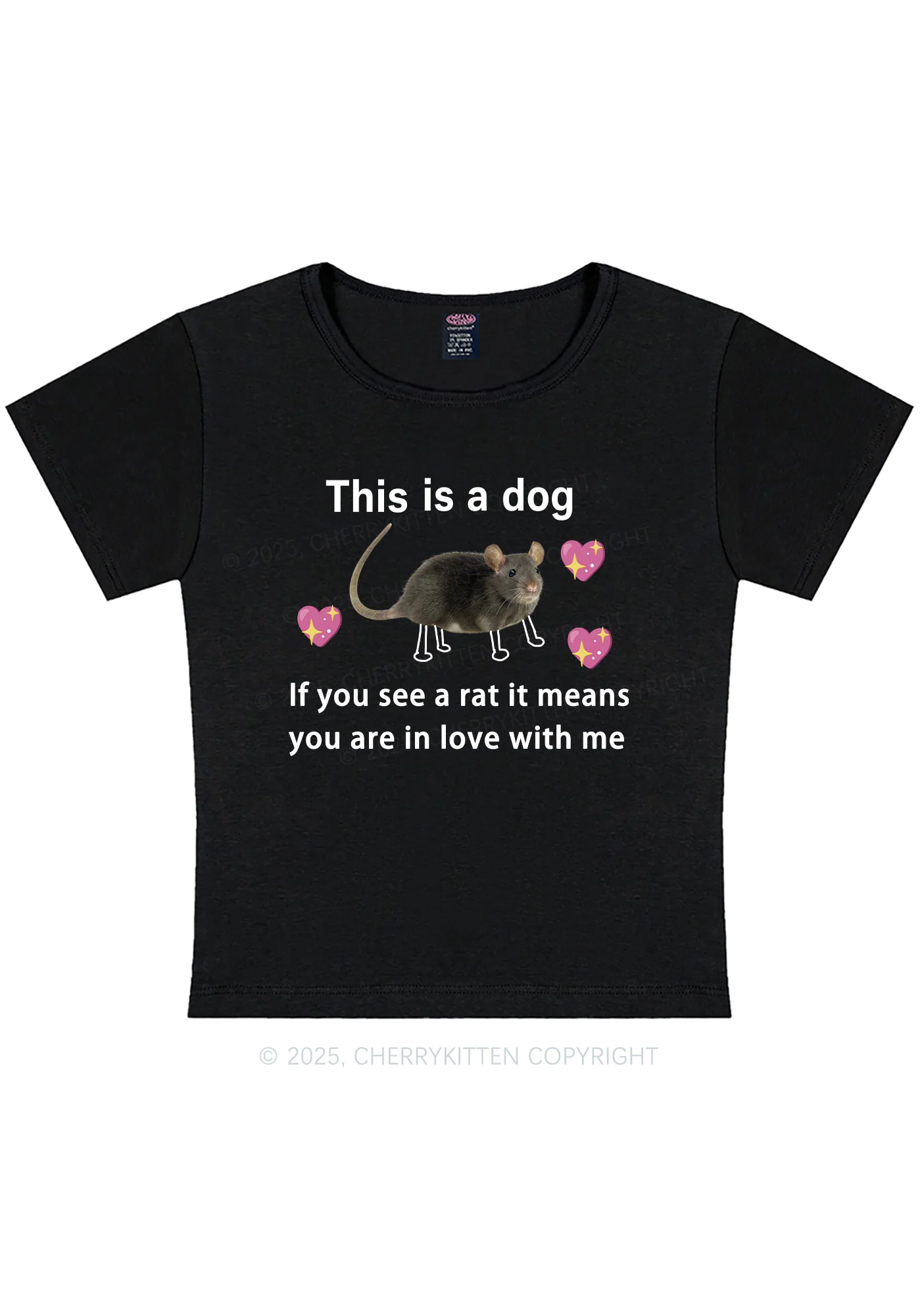 If You See Rat Y2K Baby Tee Cherrykitten - Image 5