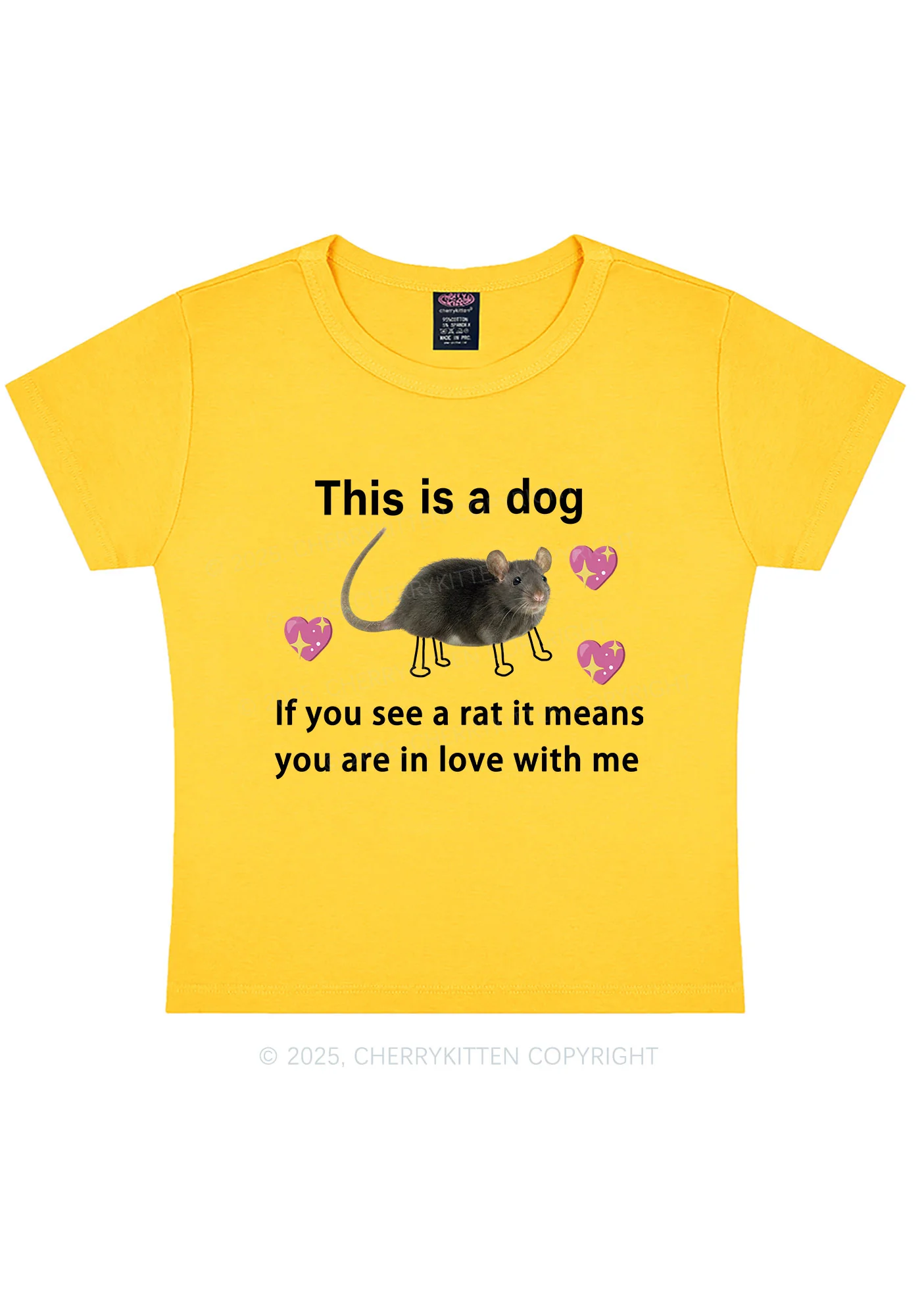 If You See Rat Y2K Baby Tee Cherrykitten - Image 8