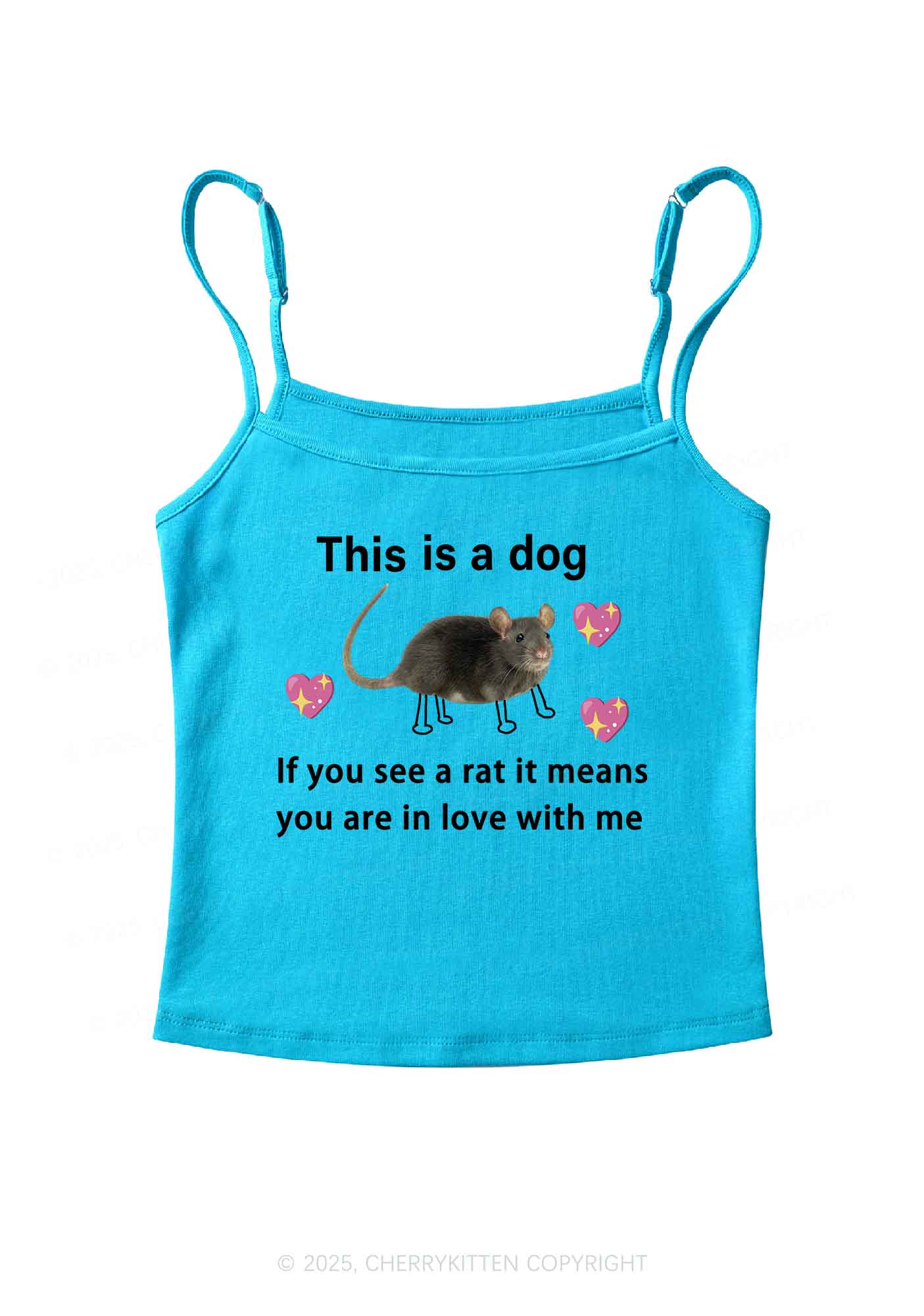 If You See Rat Y2K Spaghetti Strap Cami Cherrykitten - Image 5