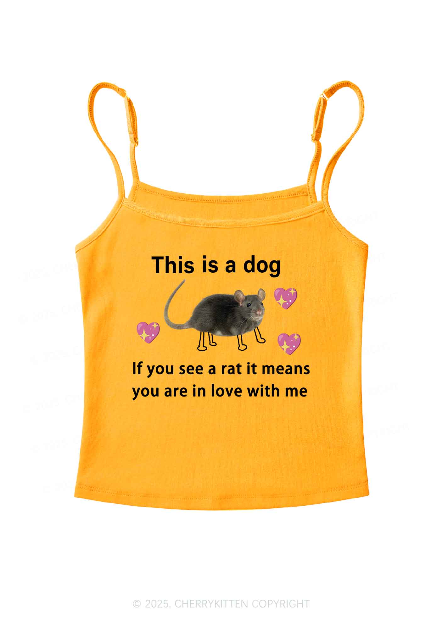If You See Rat Y2K Spaghetti Strap Cami Cherrykitten - Image 6