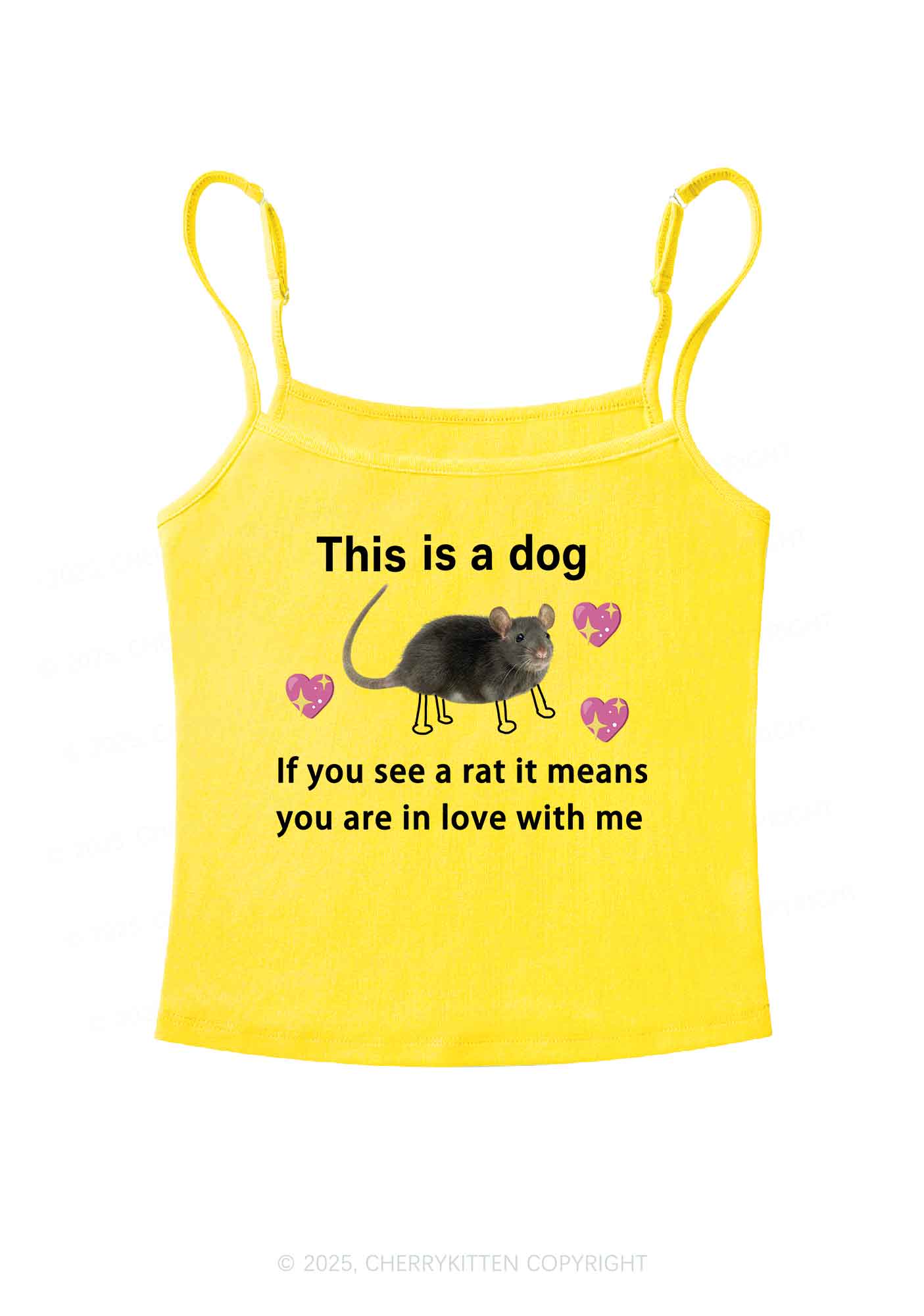 If You See Rat Y2K Spaghetti Strap Cami Cherrykitten - Image 7