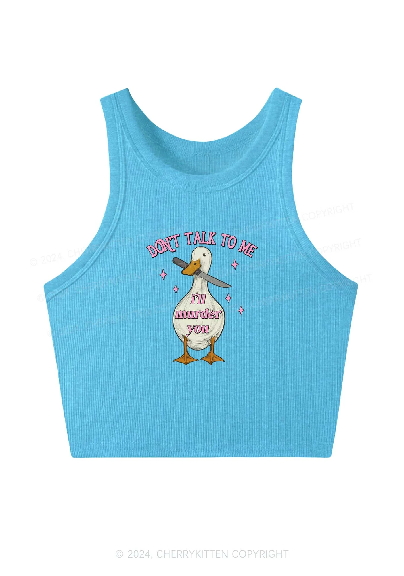 I'll Murder You Y2K Crop Tank Top Cherrykitten - Image 4