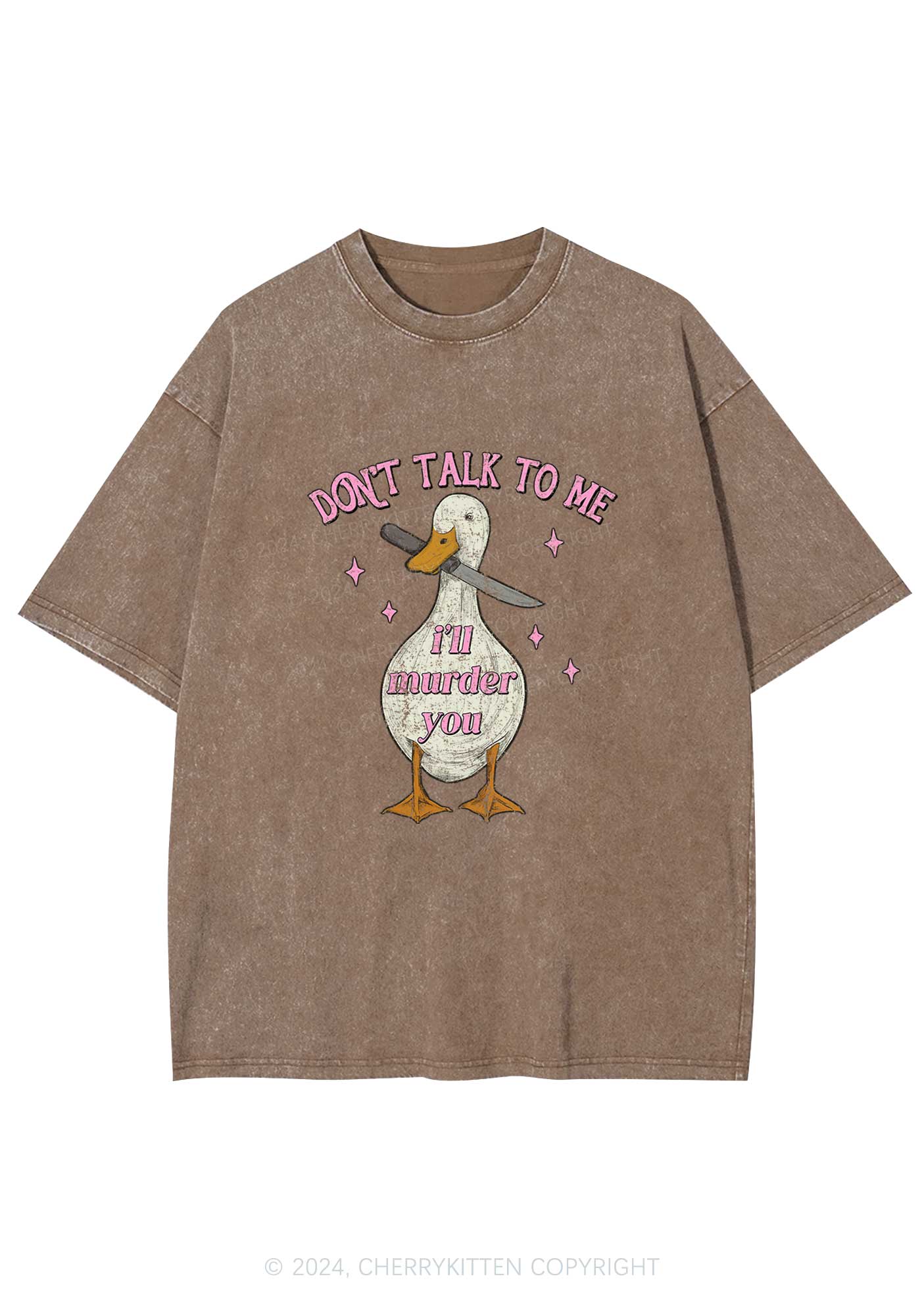 I'll Murder You Y2K Washed Tee Cherrykitten - Image 7