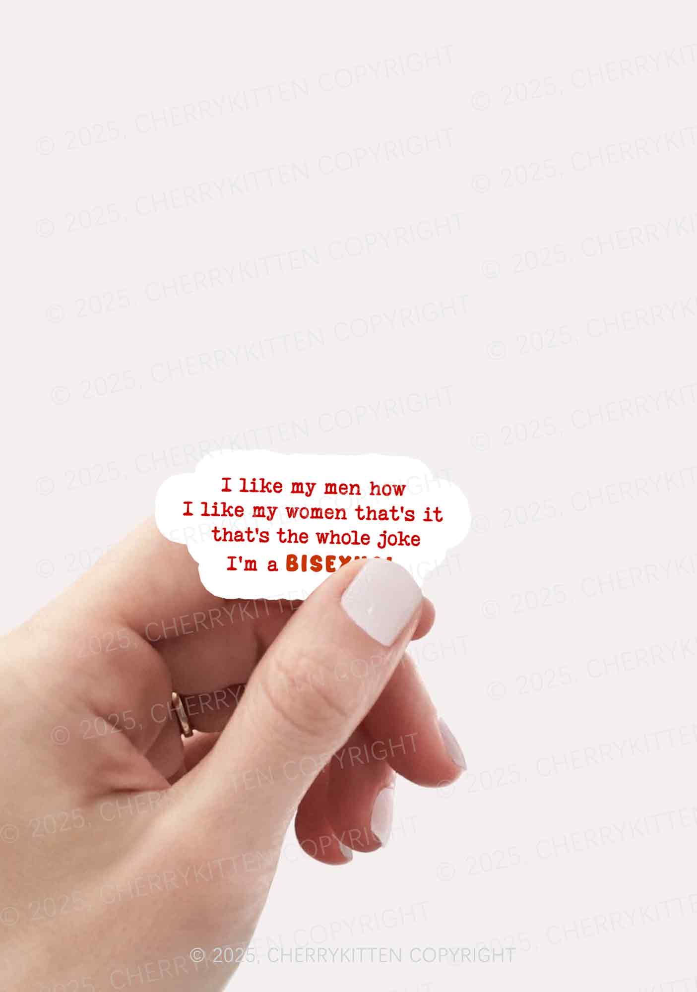 Im A Bisexual Pride 1Pc Y2K Sticker Cherrykitten - Image 2
