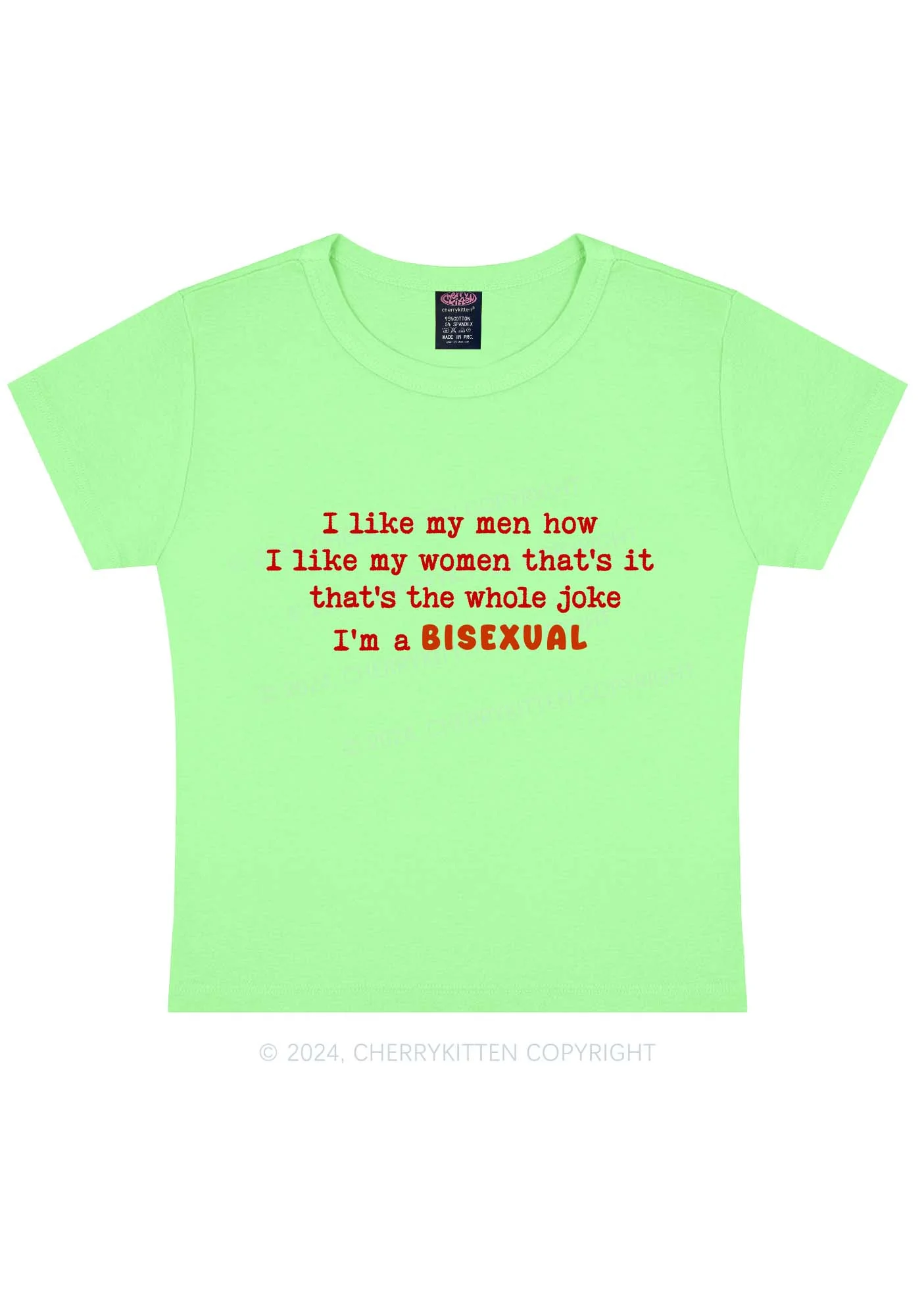 I'm A Bisexual Y2K Baby Tee Cherrykitten - Image 12