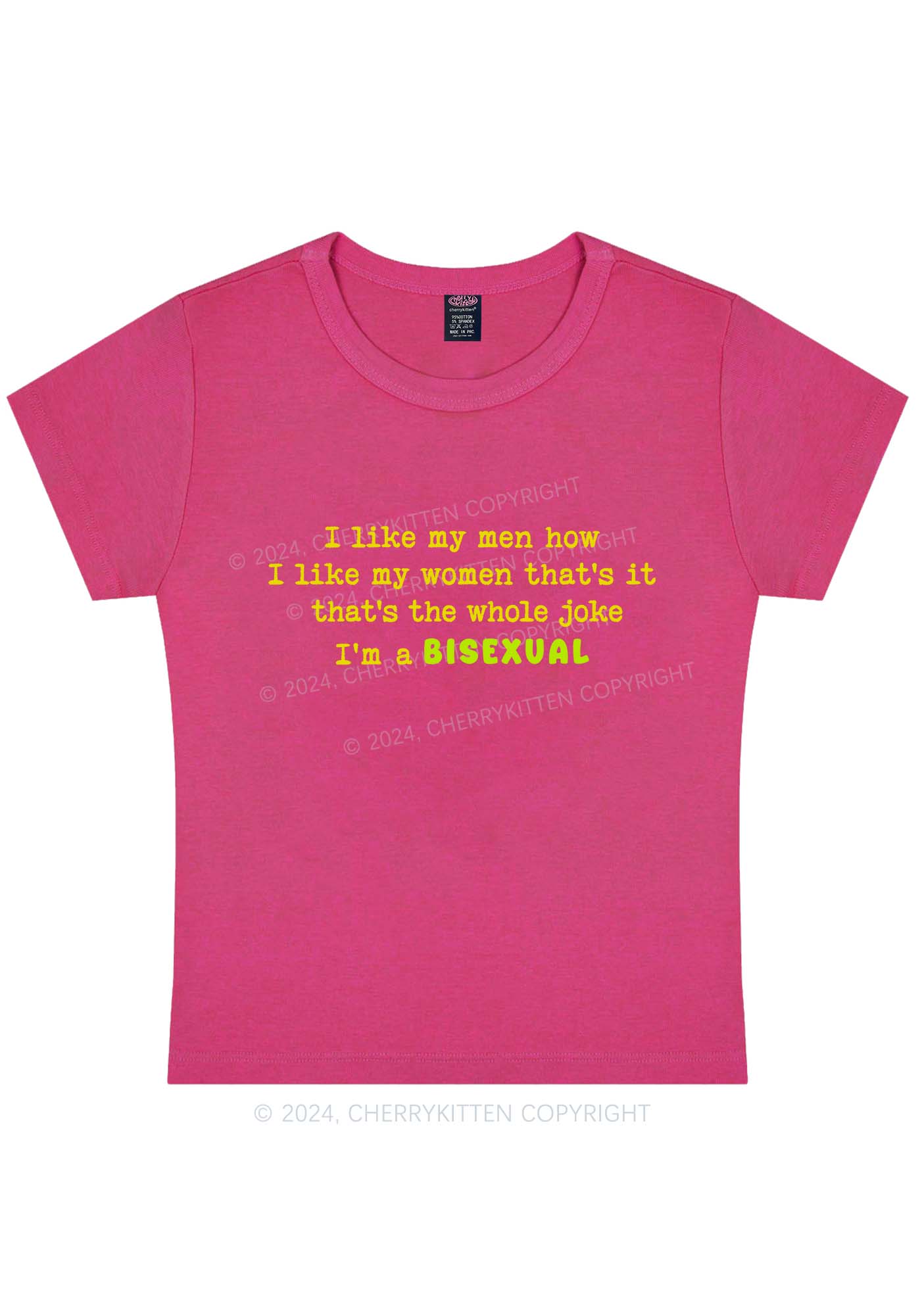 I'm A Bisexual Y2K Baby Tee Cherrykitten - Image 9