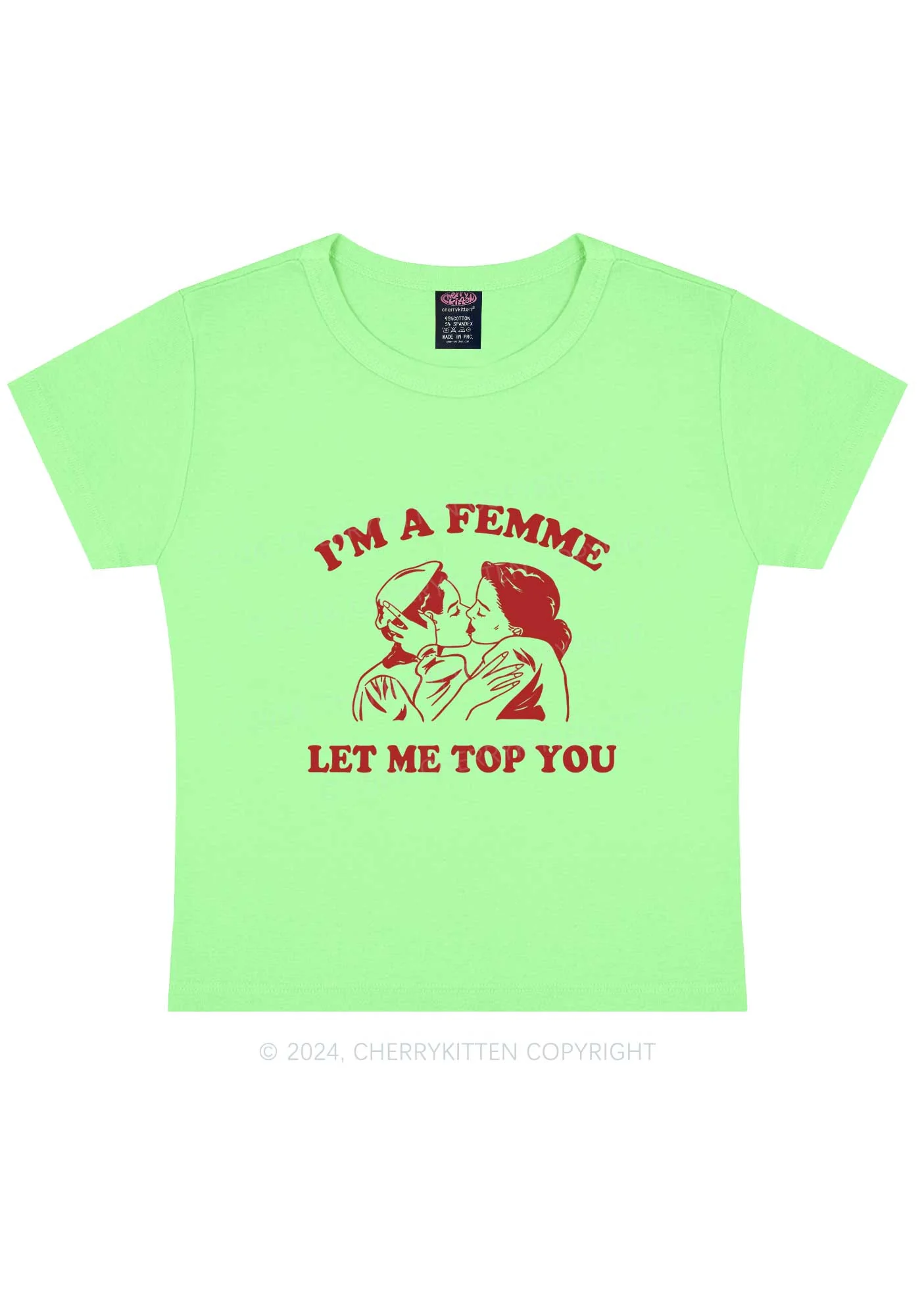I'm A Femme Y2K Baby Tee Cherrykitten - Image 12