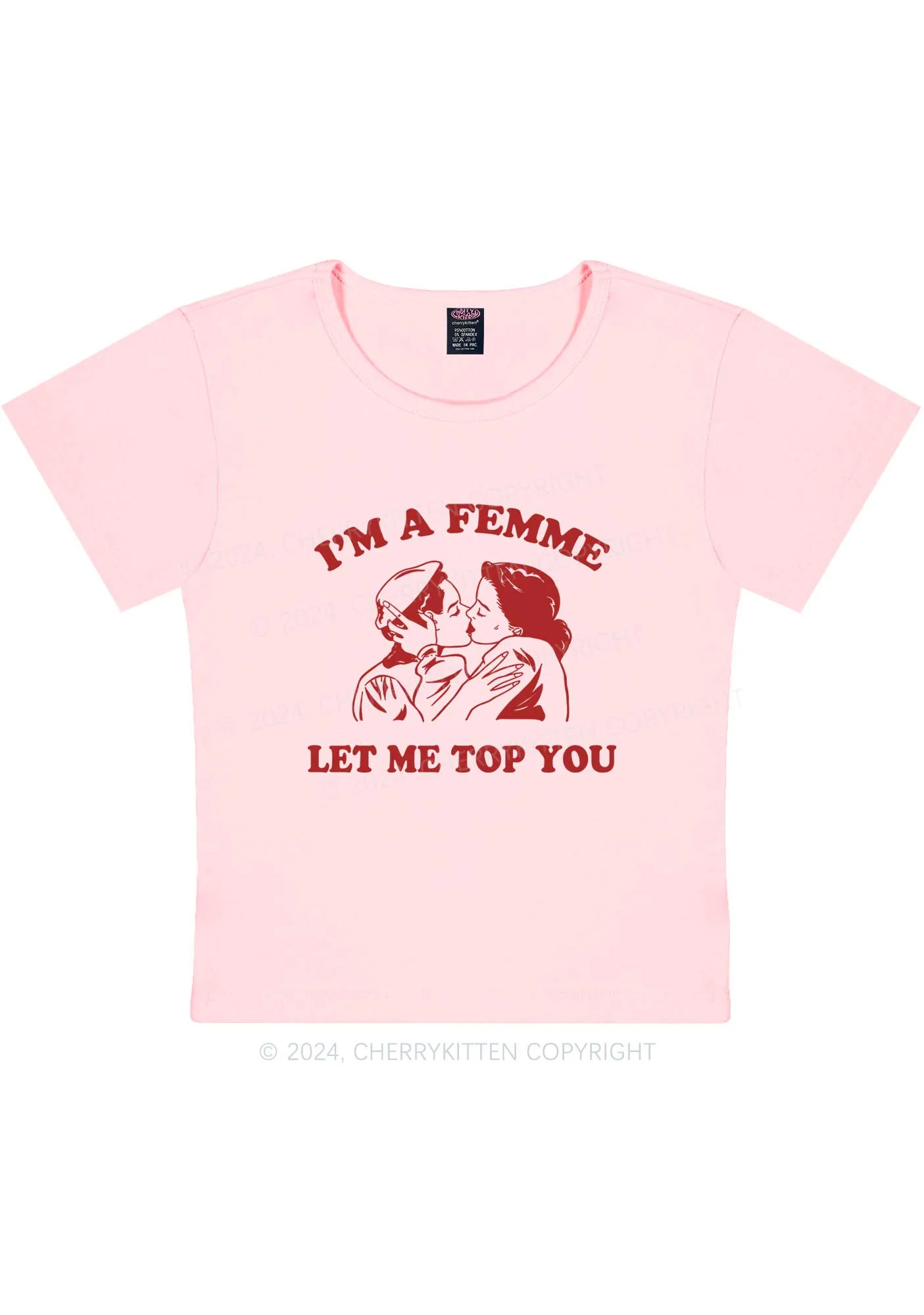 I'm A Femme Y2K Baby Tee Cherrykitten - Image 7