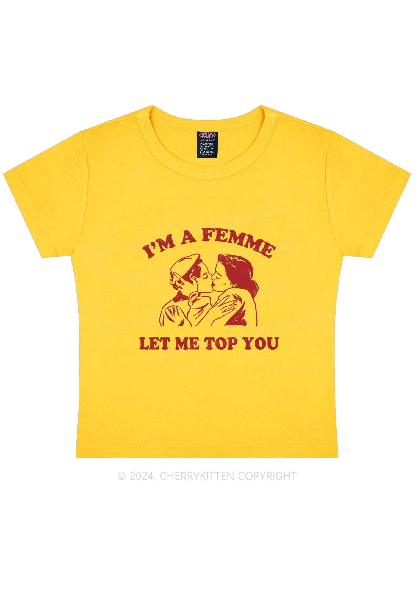 I'm A Femme Y2K Baby Tee Cherrykitten - Image 9