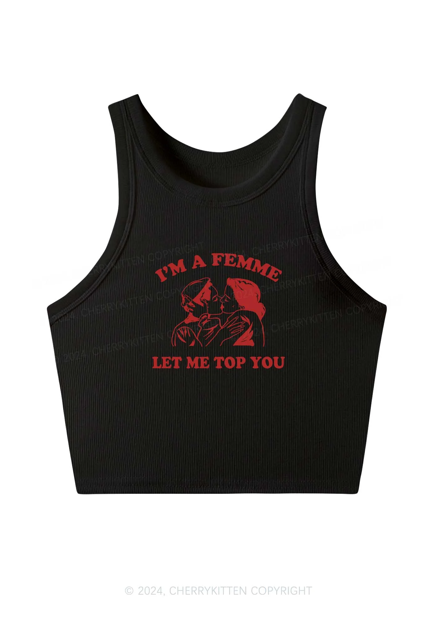 I'm A Femme Y2K Crop Tank Top Cherrykitten - Image 3